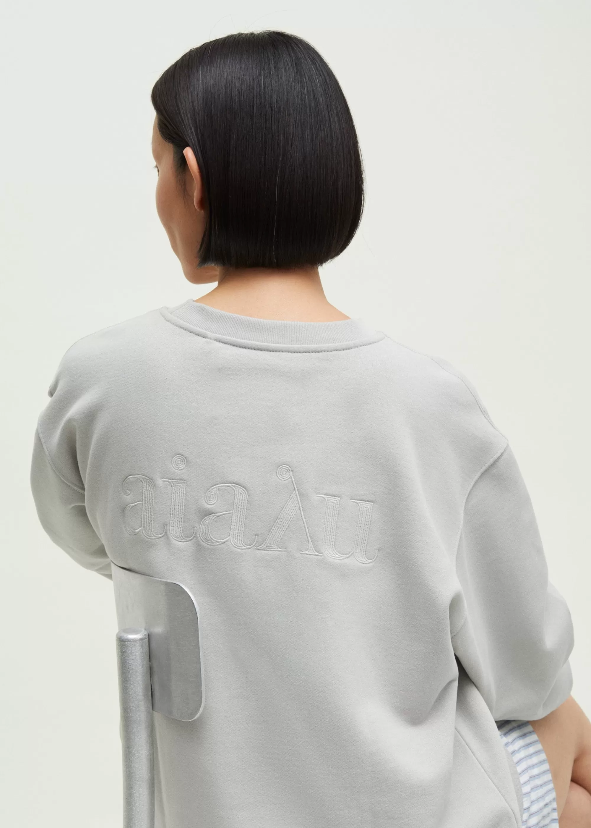 Bluser<aiayu circular sweatshirt Grey