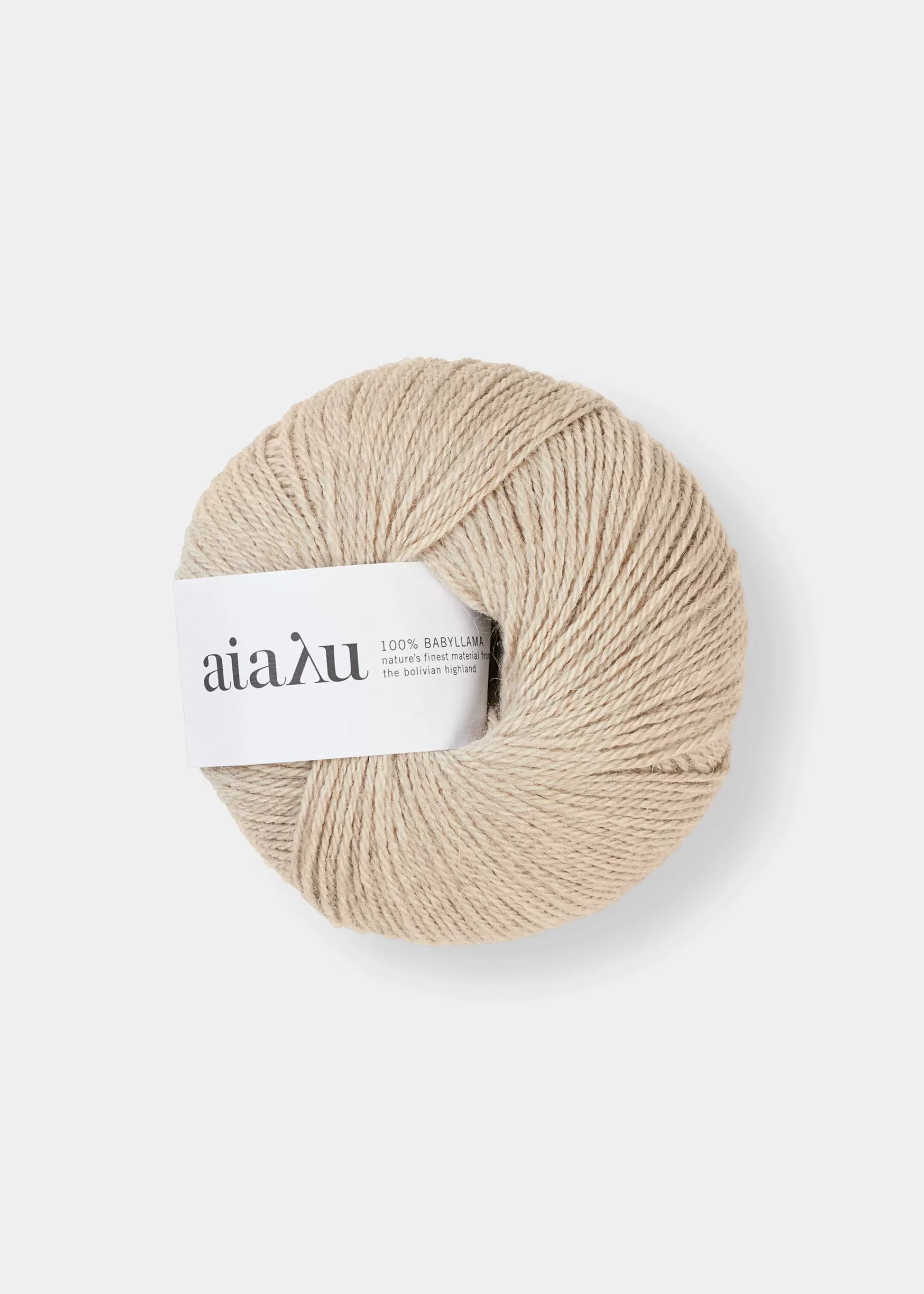 Garn & Opskrifter<aiayu yarn - babyllama wool Pure Wheat