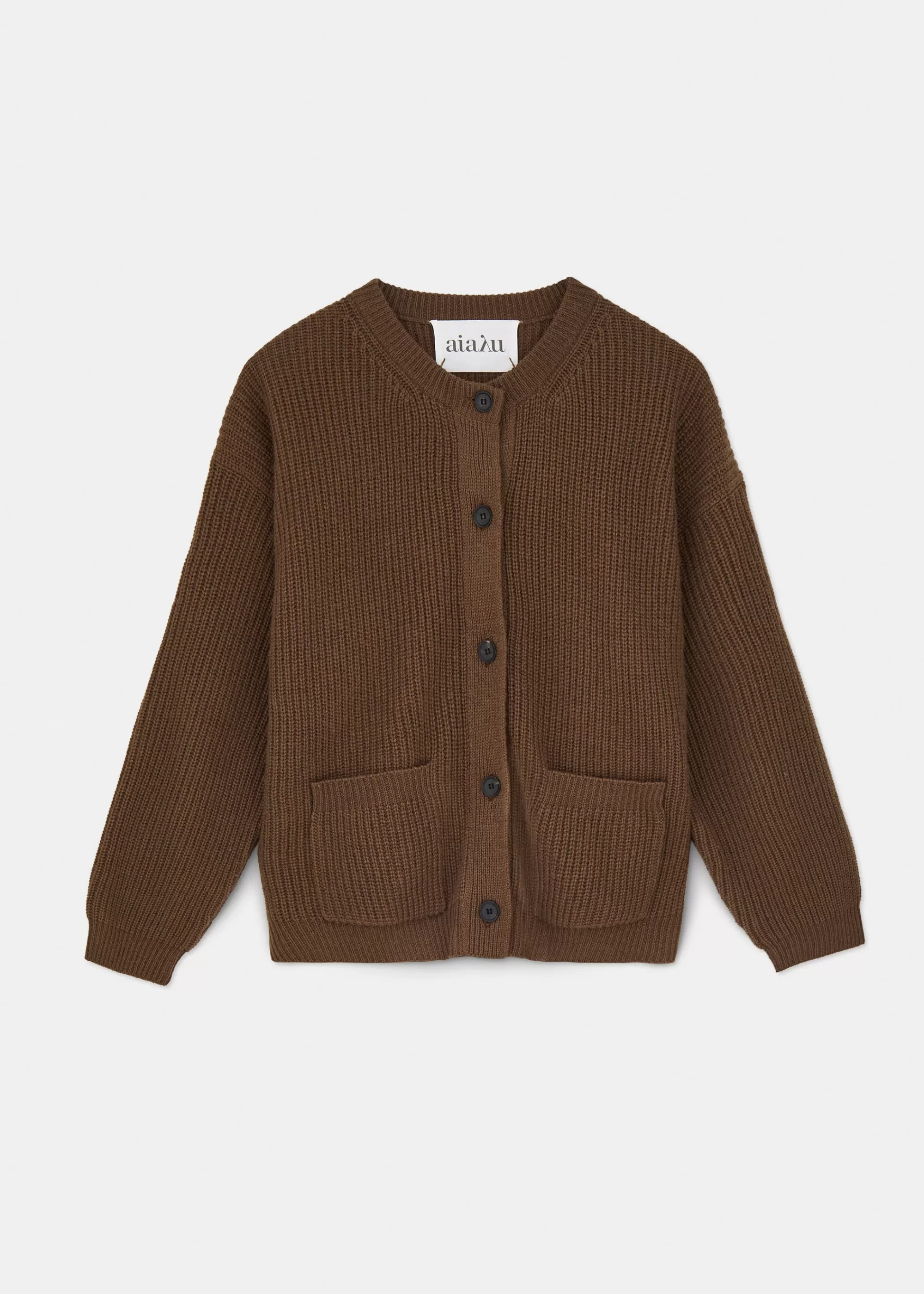 Cardigans | Strik<aiayu Bine wool cardigan Brown Sugar