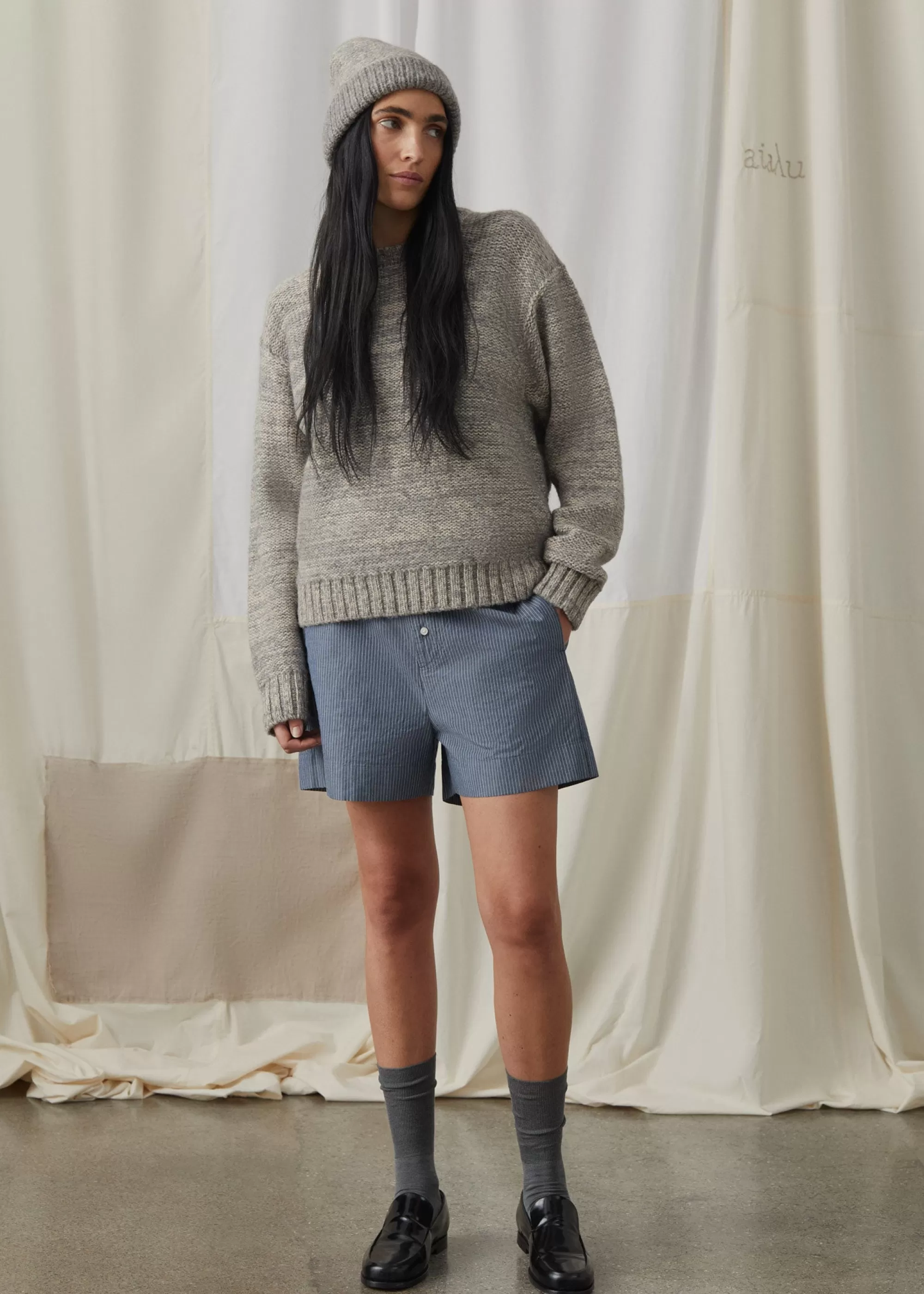 Strik<aiayu Blair llama wool sweater Mix Grey