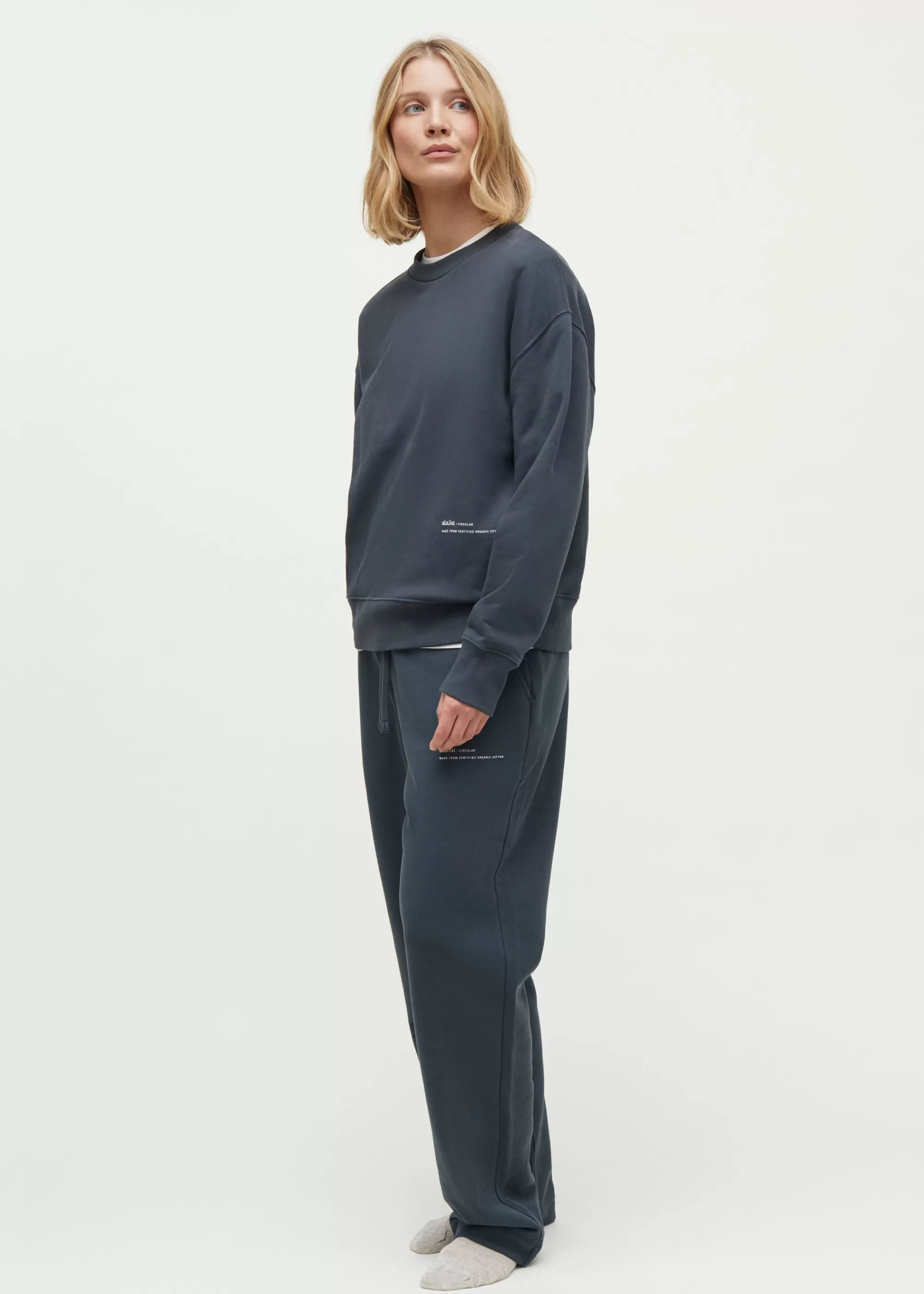 Bluser<aiayu Circular sweatshirt Wild Ocean