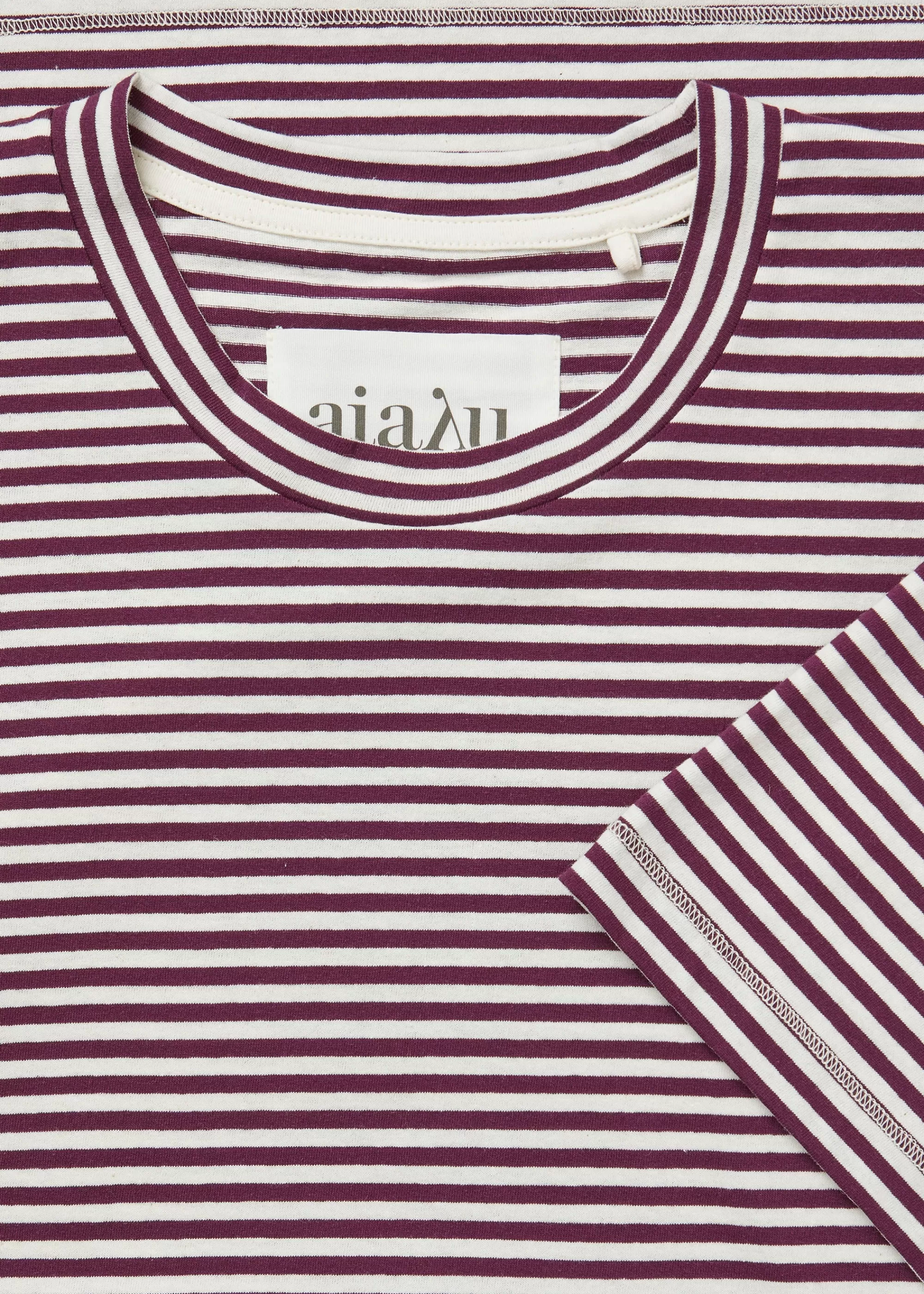 T-Shirts & Tops<aiayu Classic circular tee striped Mix Syrah