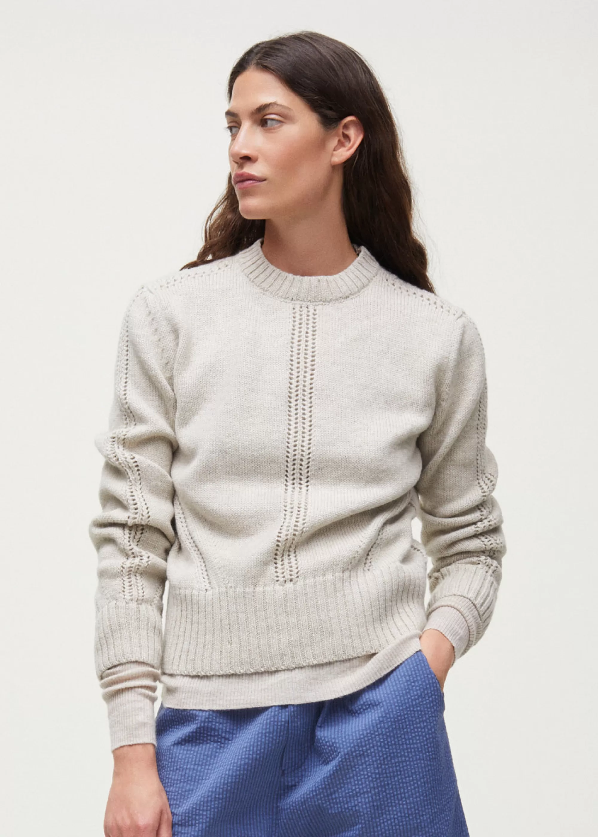 Strik<aiayu Clio llama wool sweater Pure Natural