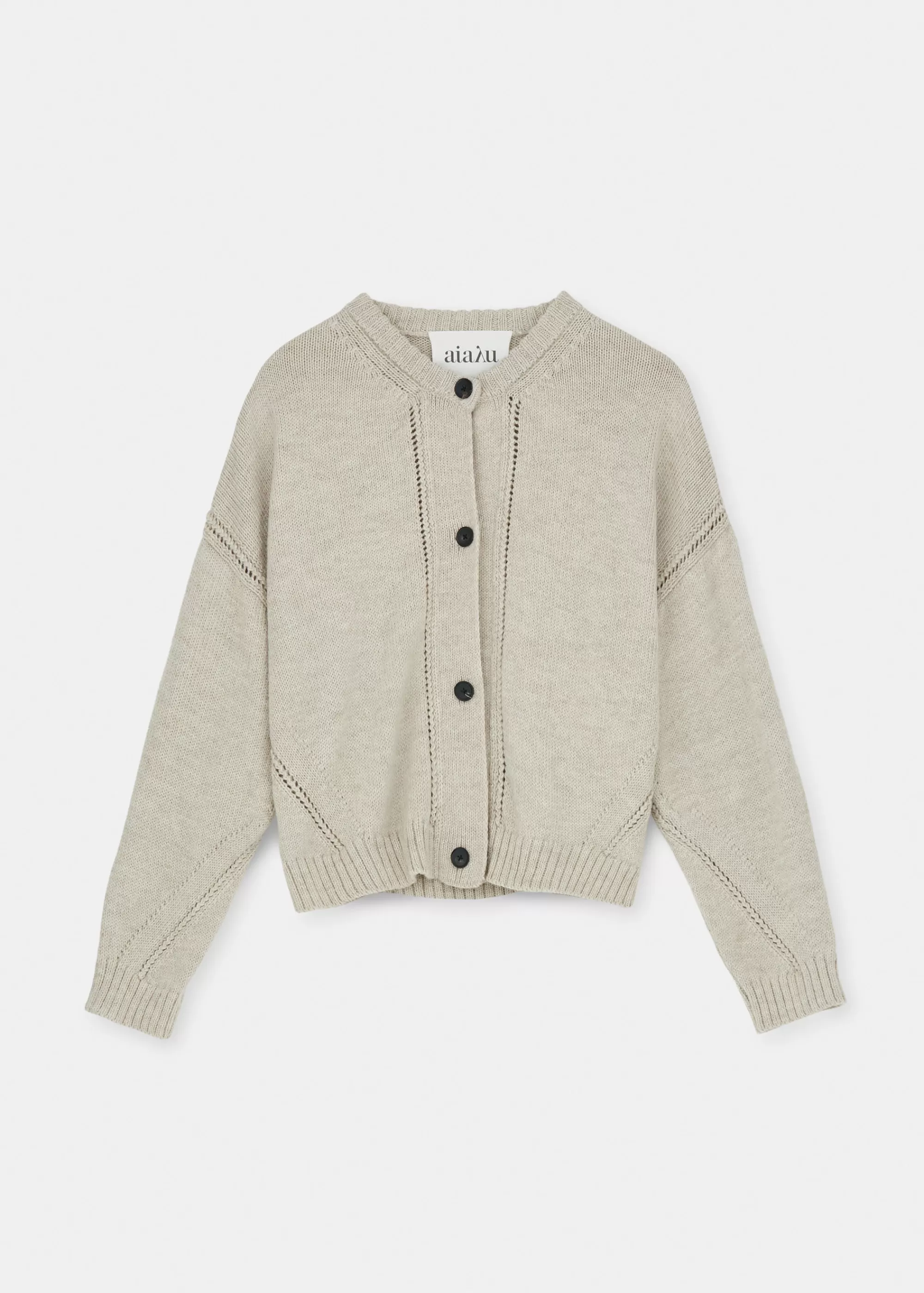 Cardigans | Strik<aiayu Coban llama wool cardigan Pure Natural