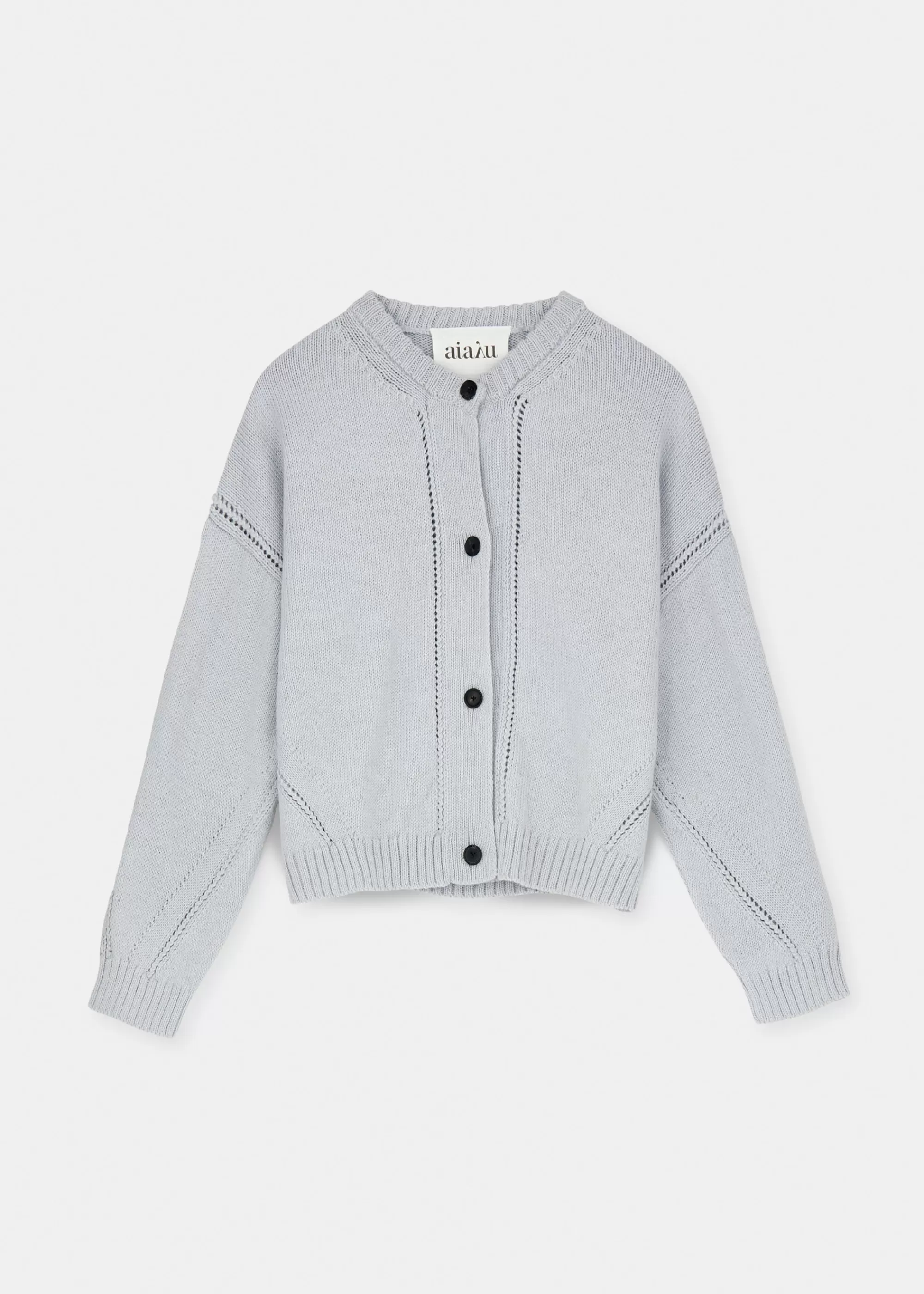 Cardigans | Strik<aiayu Coban llama wool cardigan Water