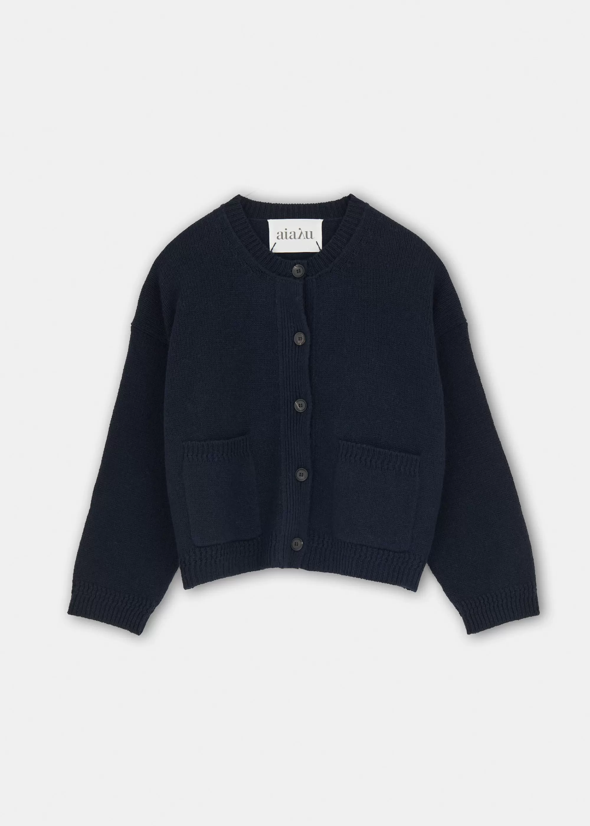 Strik | Cardigans<aiayu Cobe wool cardigan Black Blue