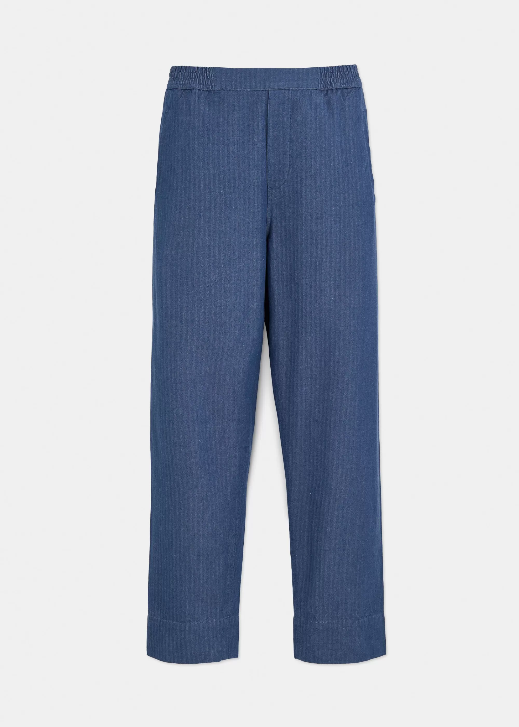 Bukser<aiayu Coco pant herringbone Blue Jeans