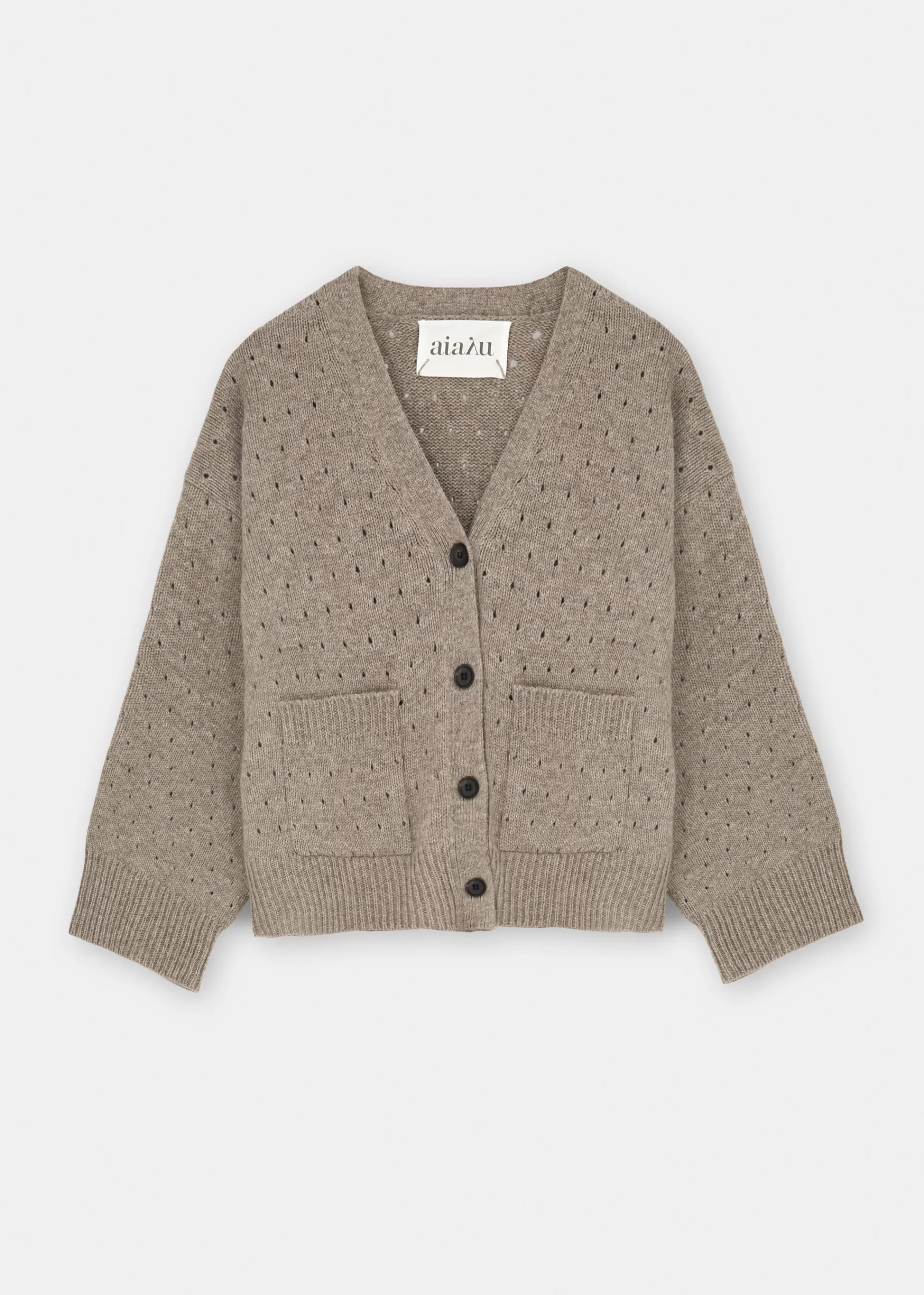 Cardigans | Strik<aiayu Cora dot wool cardigan Pure Soil