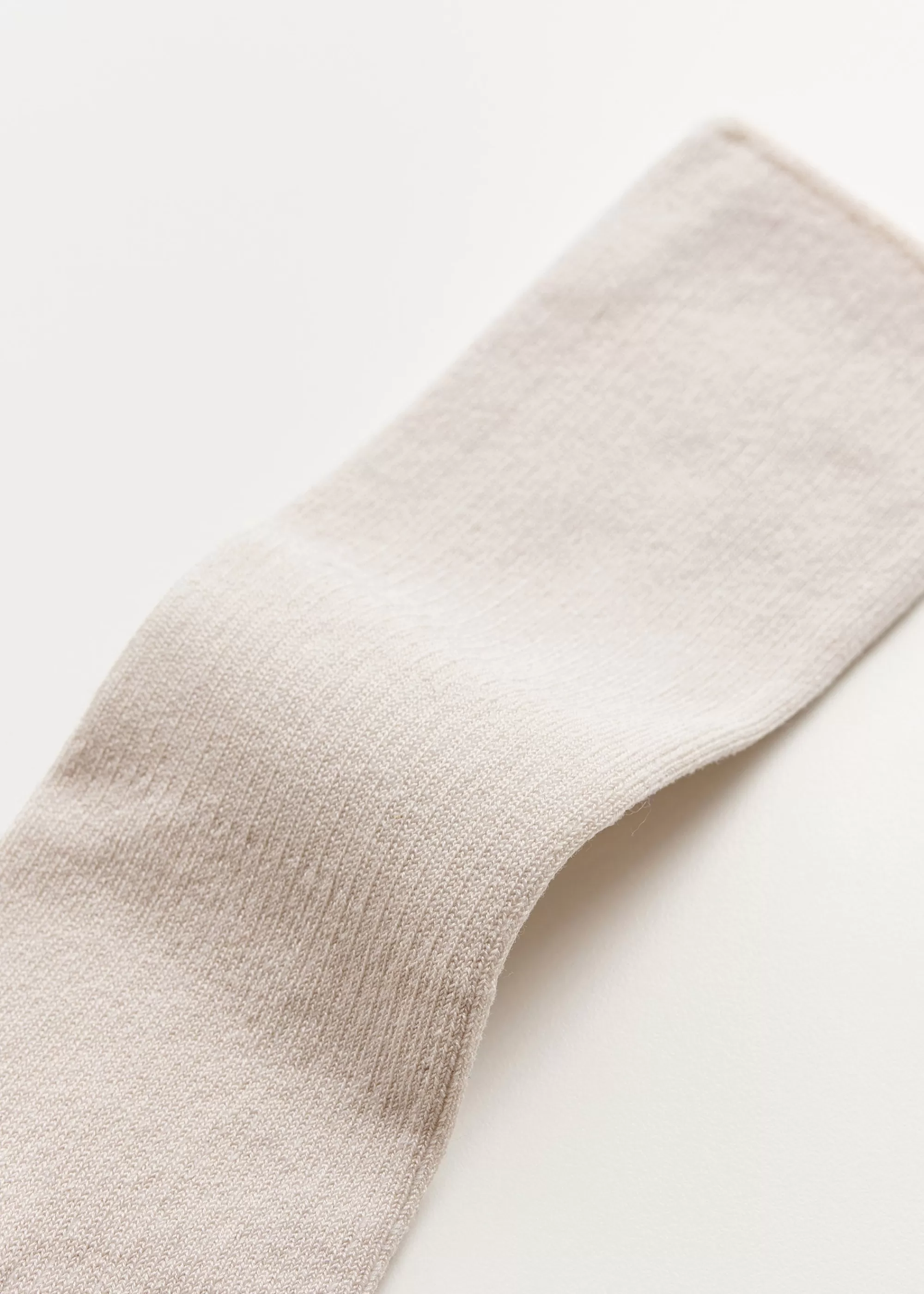 Strømper<aiayu Cotton rib socks Milk