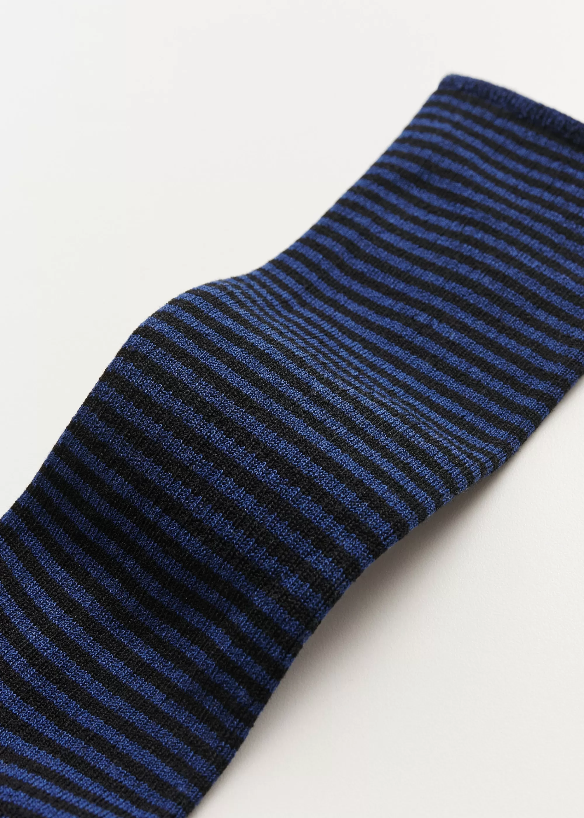 Strømper<aiayu Cotton stripe socks Mix Midnight Blue