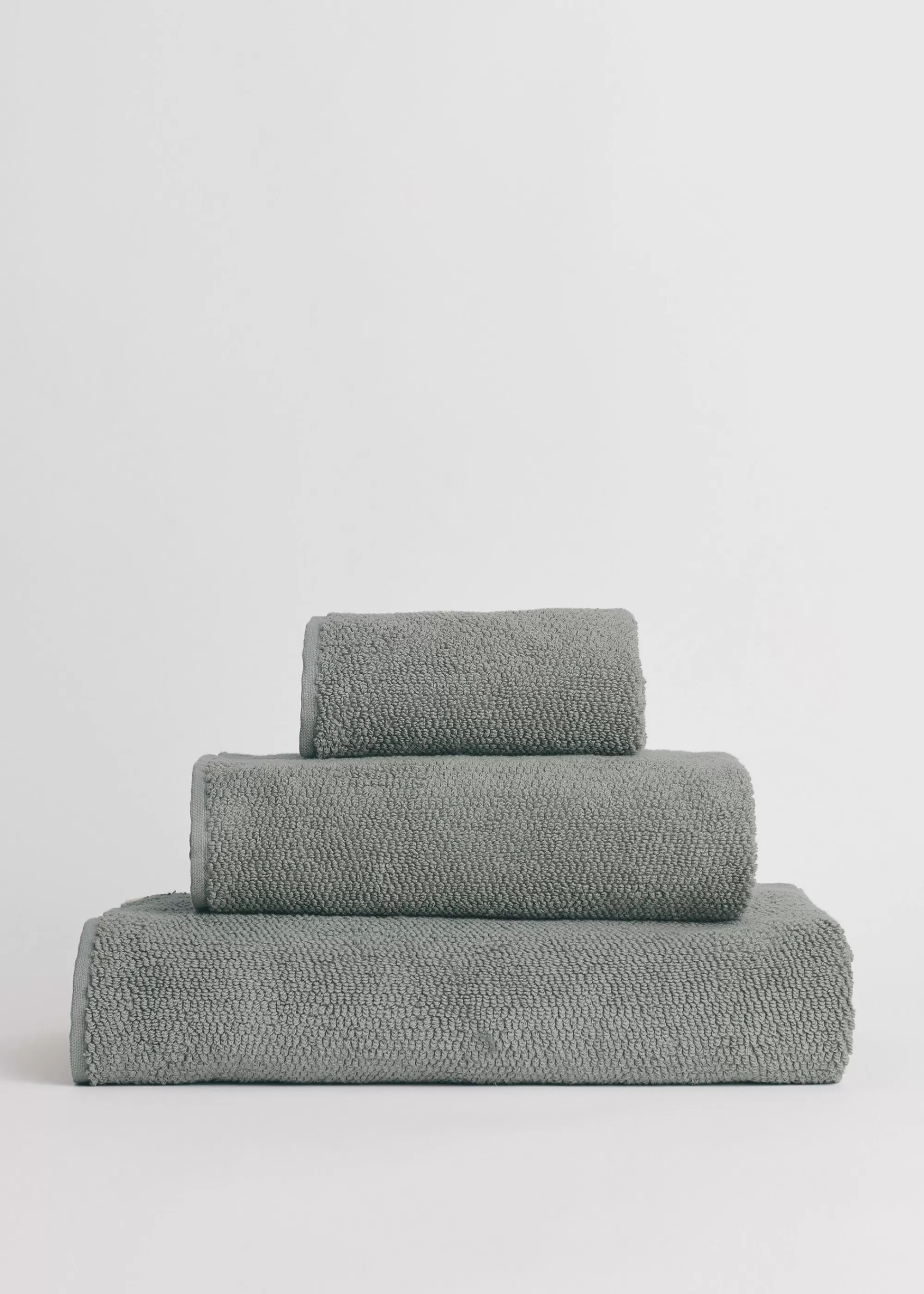 Håndklæder<aiayu Cotton towels (set of 3 pcs) Steel