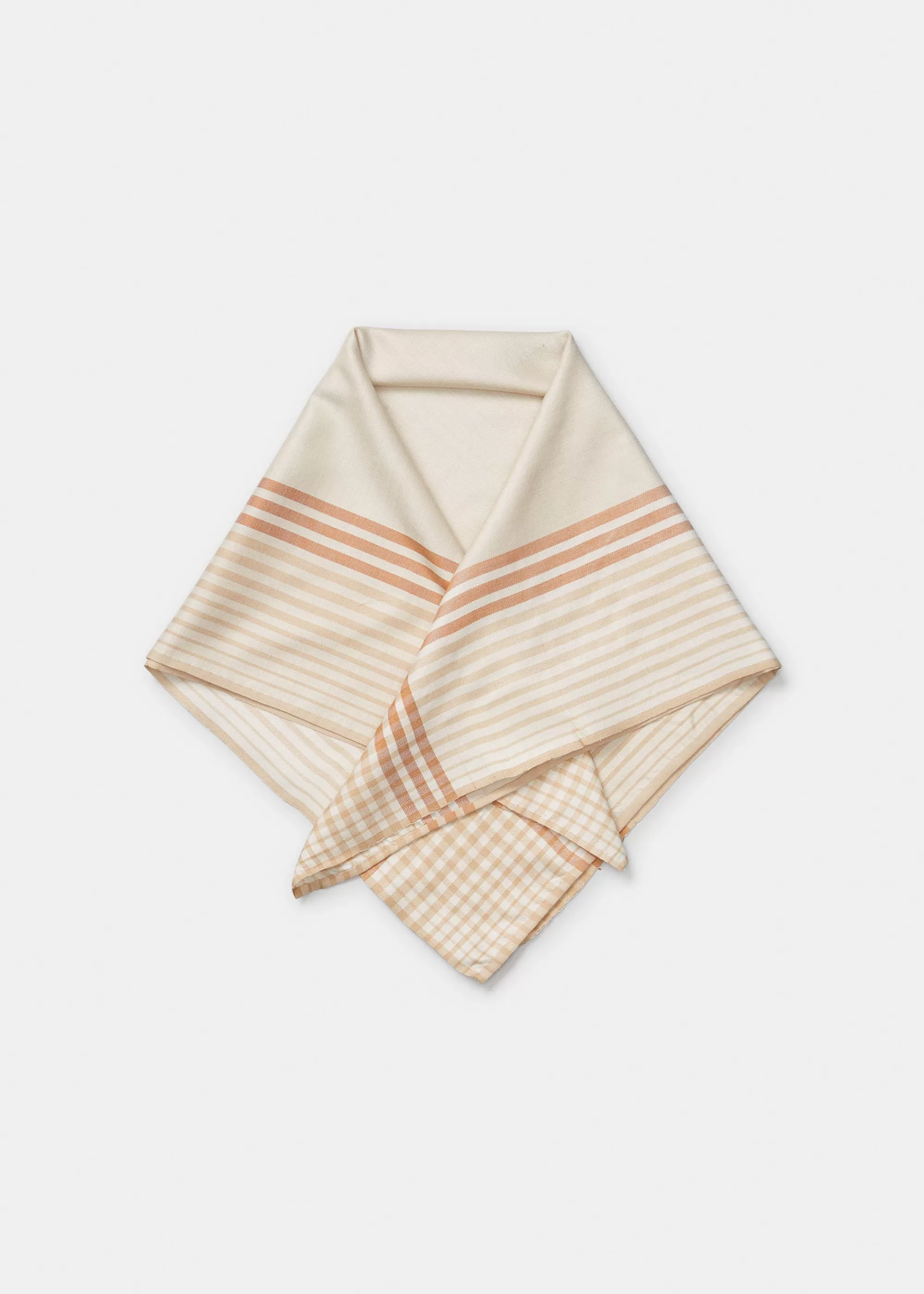 Tørklæder<aiayu Electra silk scarf Mix Burnt Orange