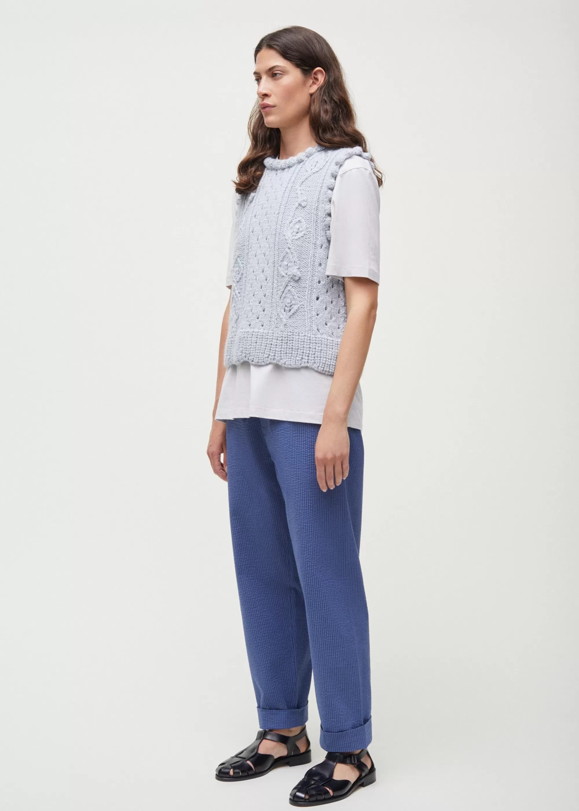 Strik<aiayu Embla handknitted vest Water