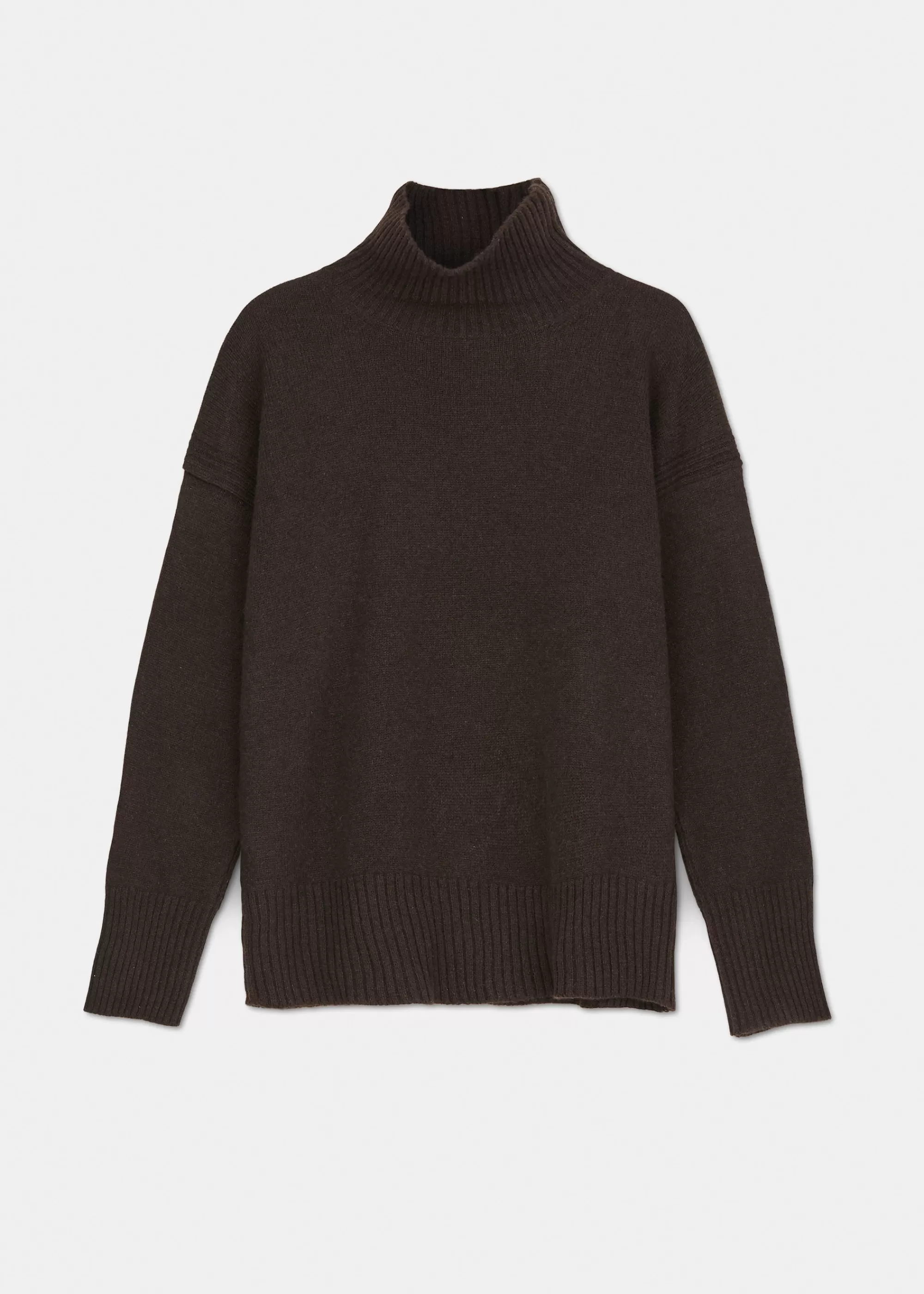 Strik<aiayu Freya sweater - pure yak Pure Dark Brown