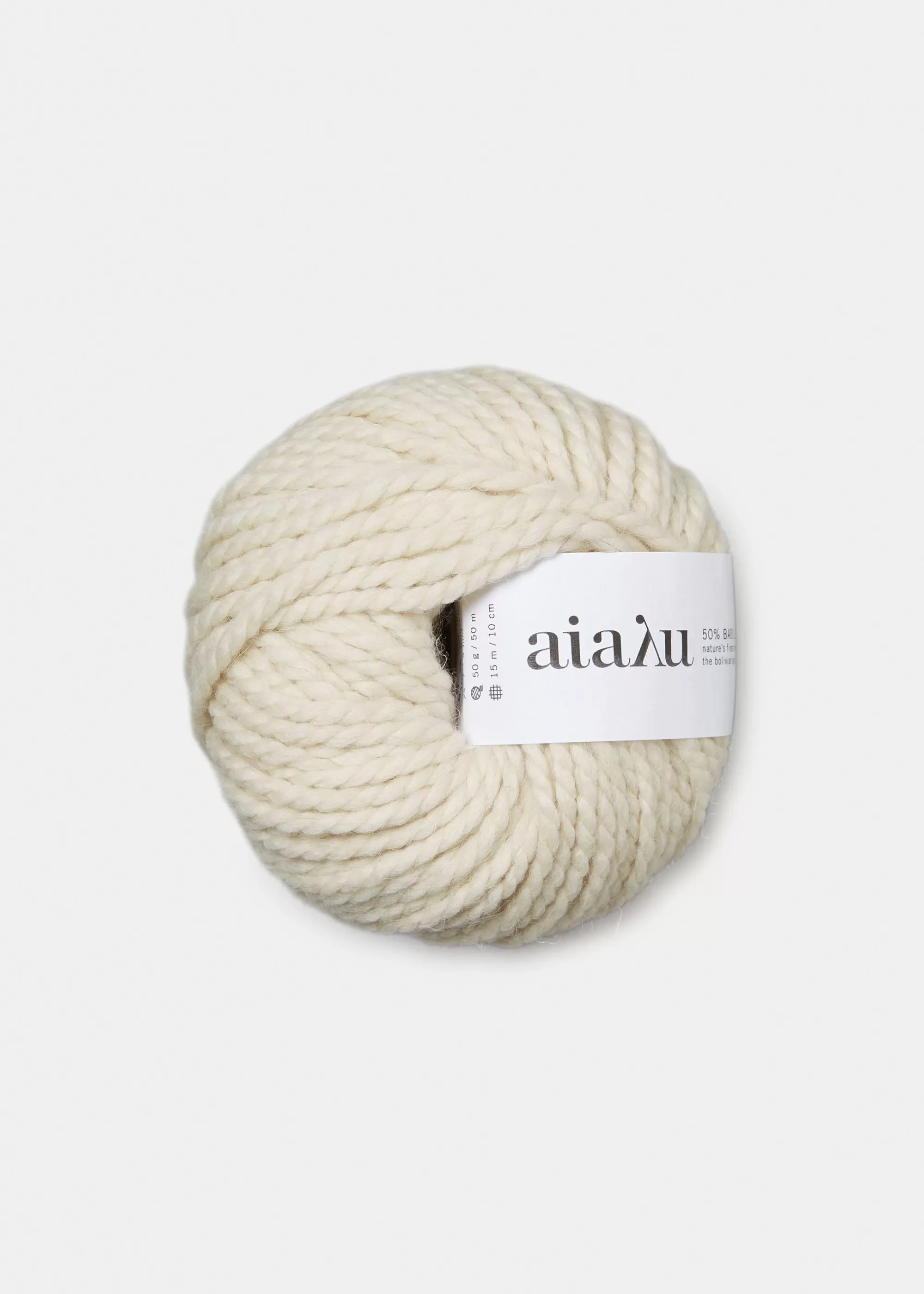 Garn & Opskrifter<aiayu Handknit yarn mechera Pure Offwhite