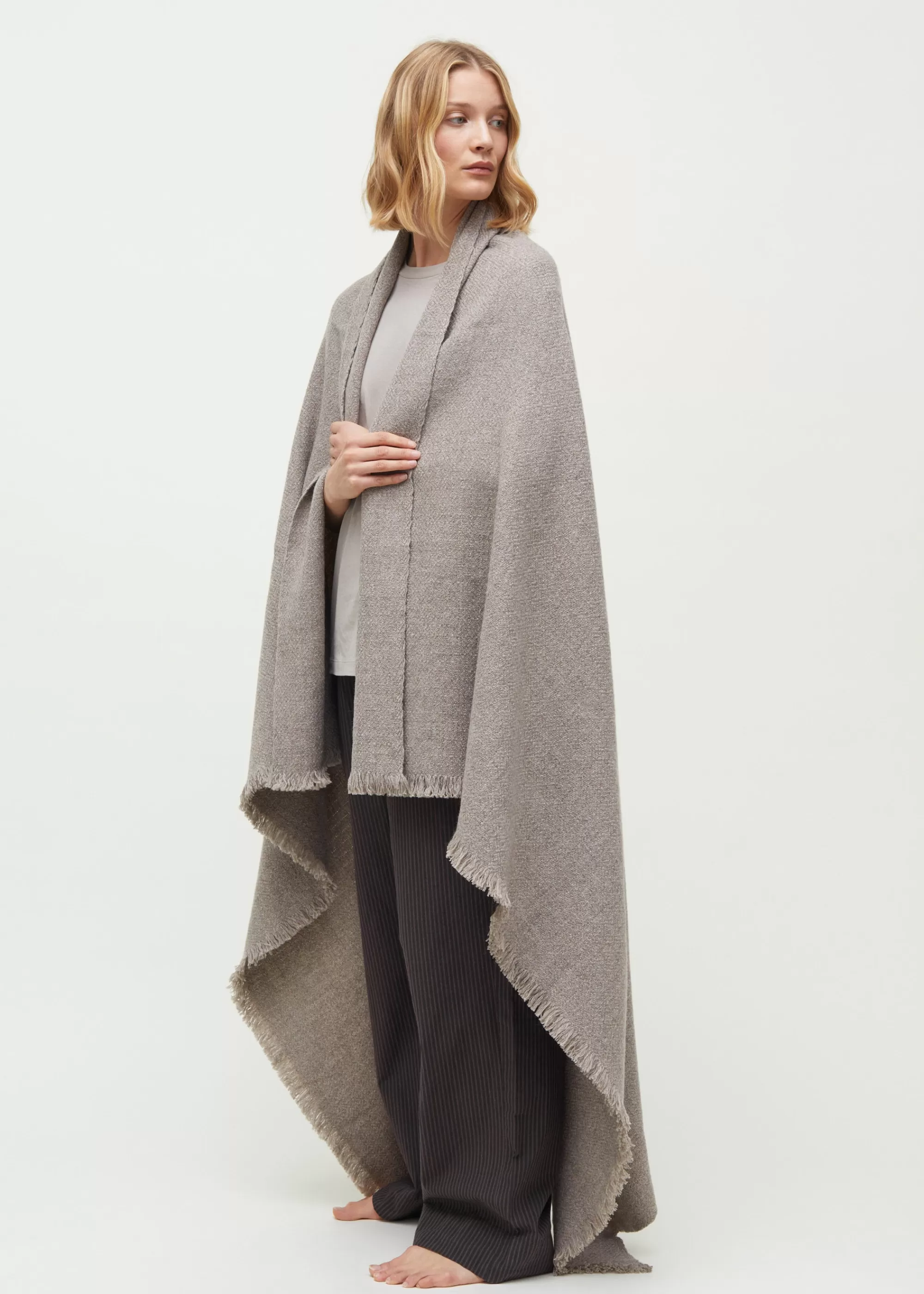 Plaider<aiayu Haya wool throw - 150x180 Pure Soil