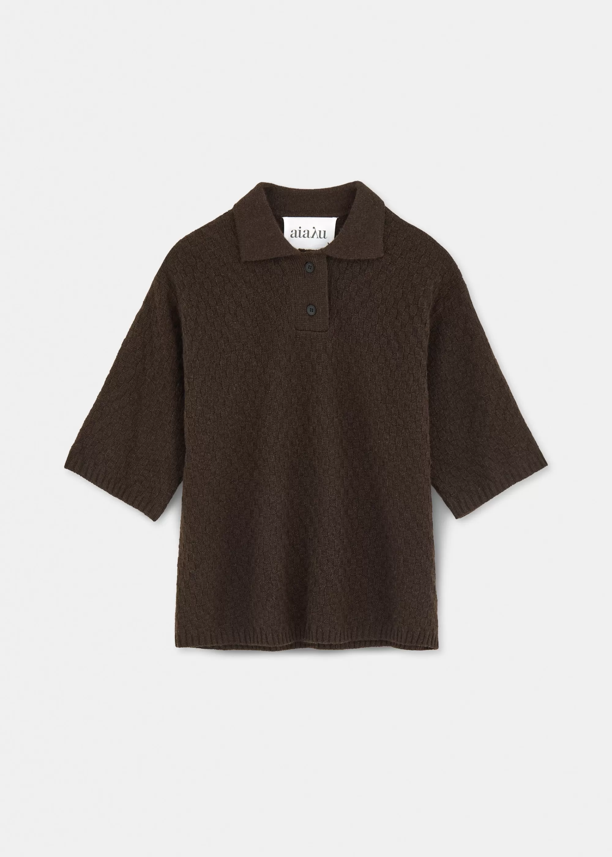 Bluser | Strik<aiayu Heike yak polo t-shirt Pure Dark Brown