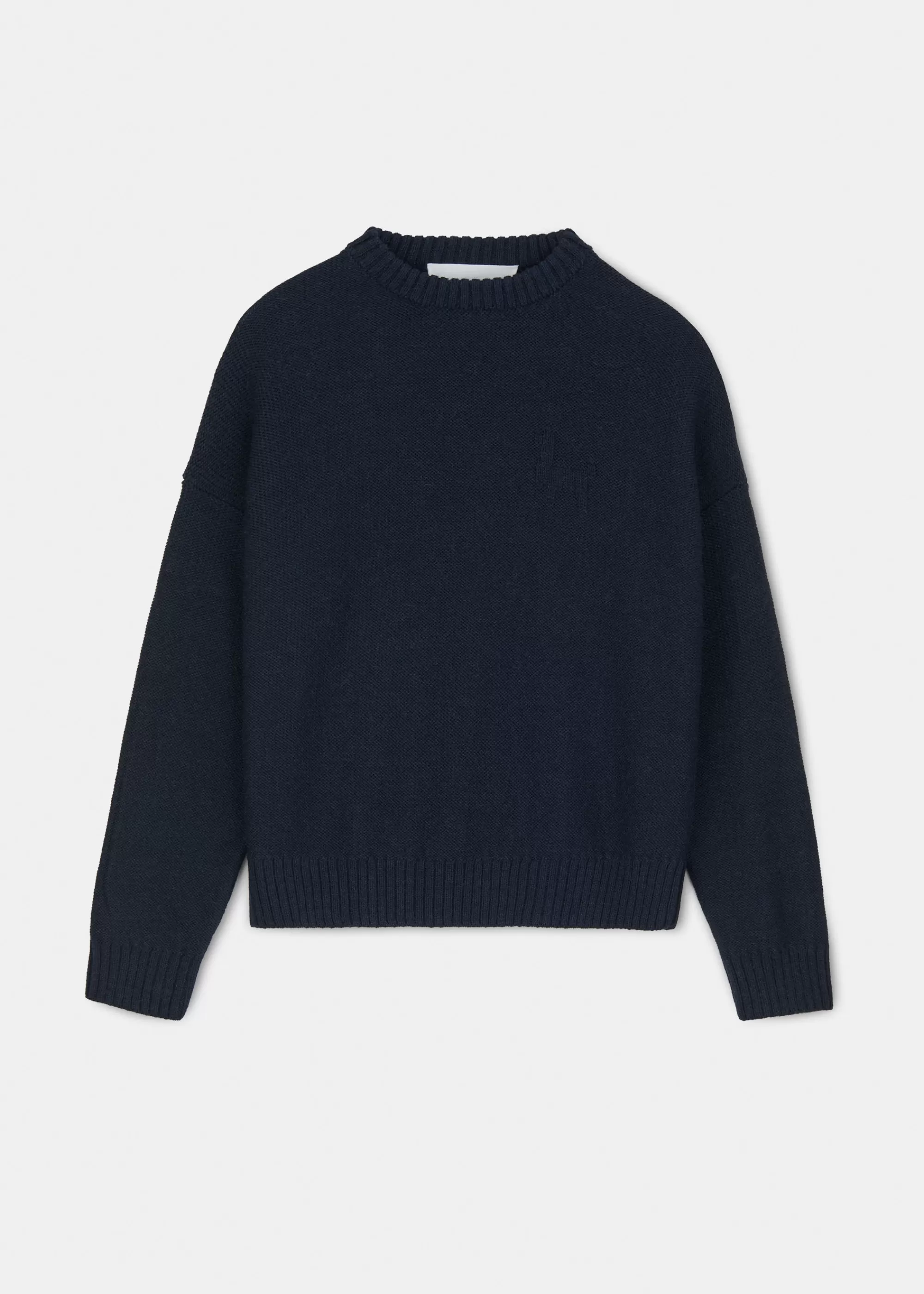 Strik<aiayu Highland juna wool sweater Black Blue