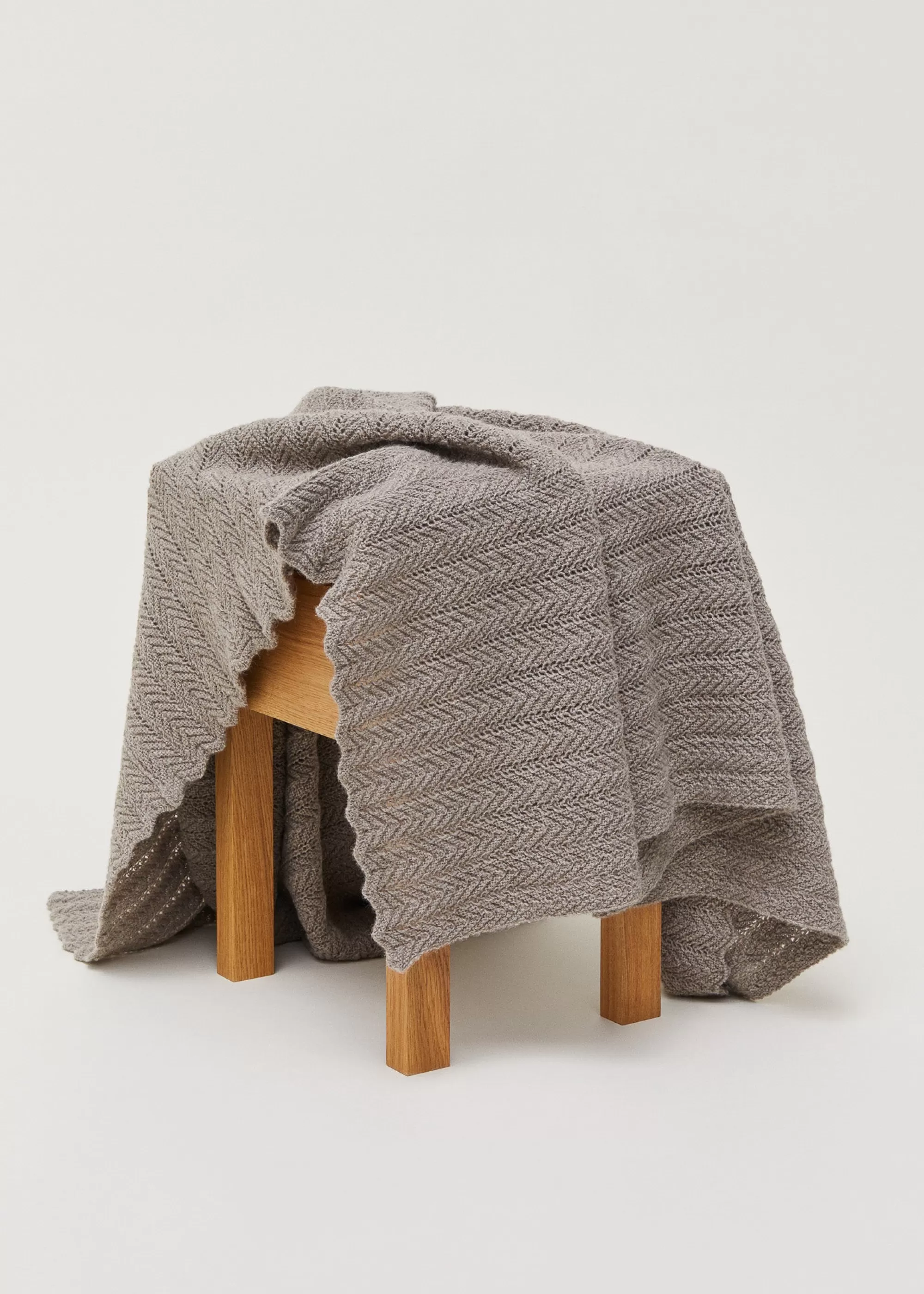Plaider<aiayu Hollie classic throw - 130x160 Pure Nougat Melange