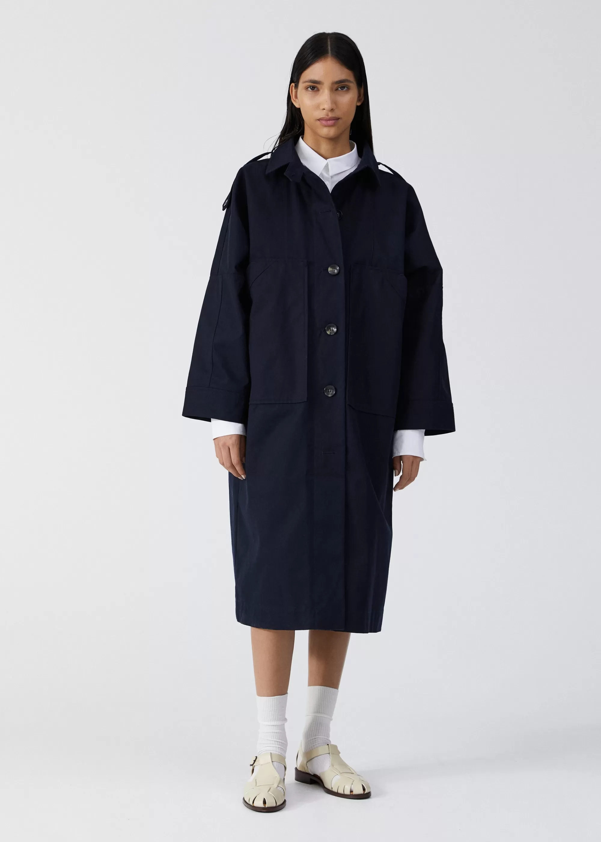 Frakker<aiayu Jean coat - ventile Black Navy