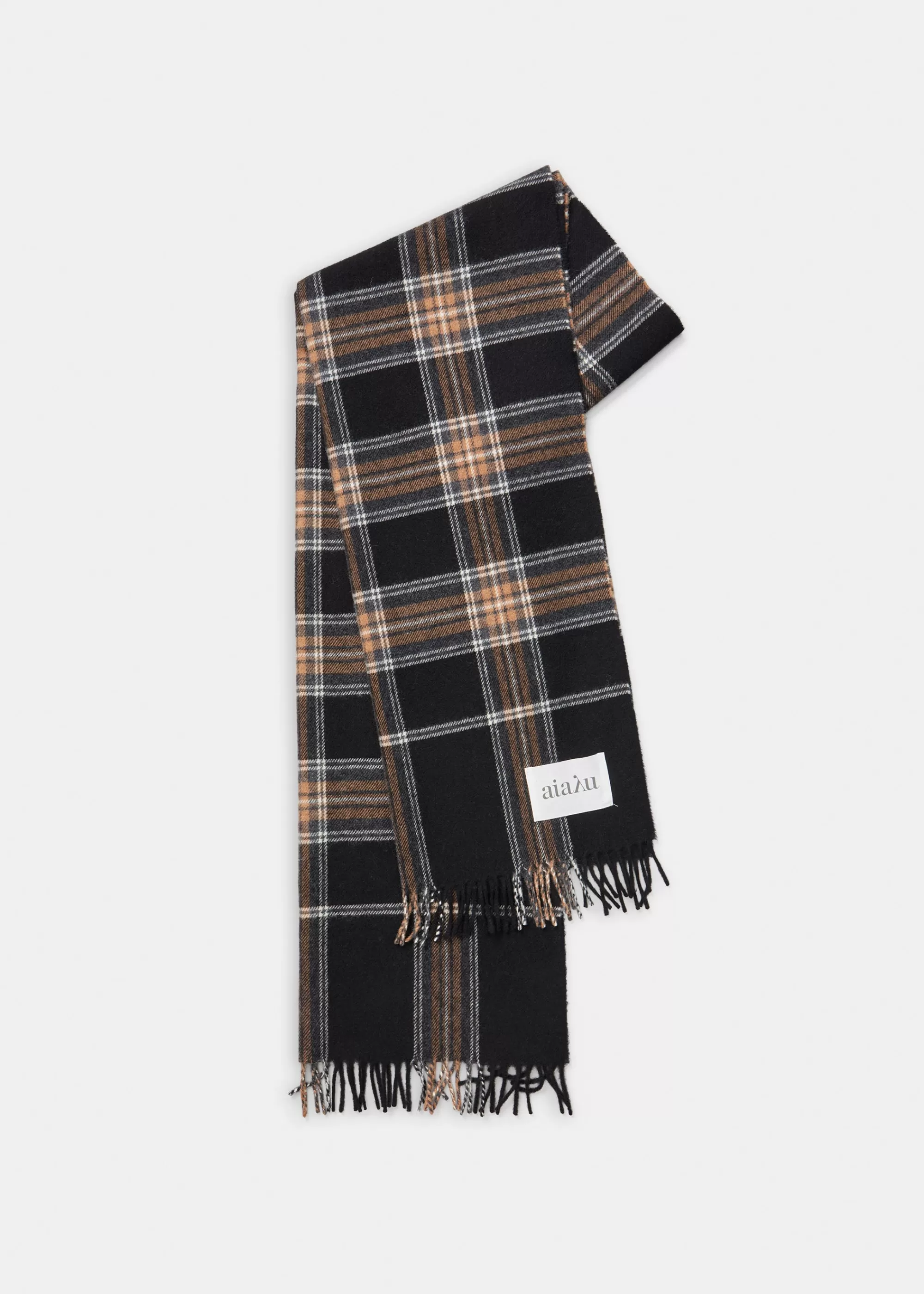 Tørklæder<aiayu Kaya wool scarf Mix Black