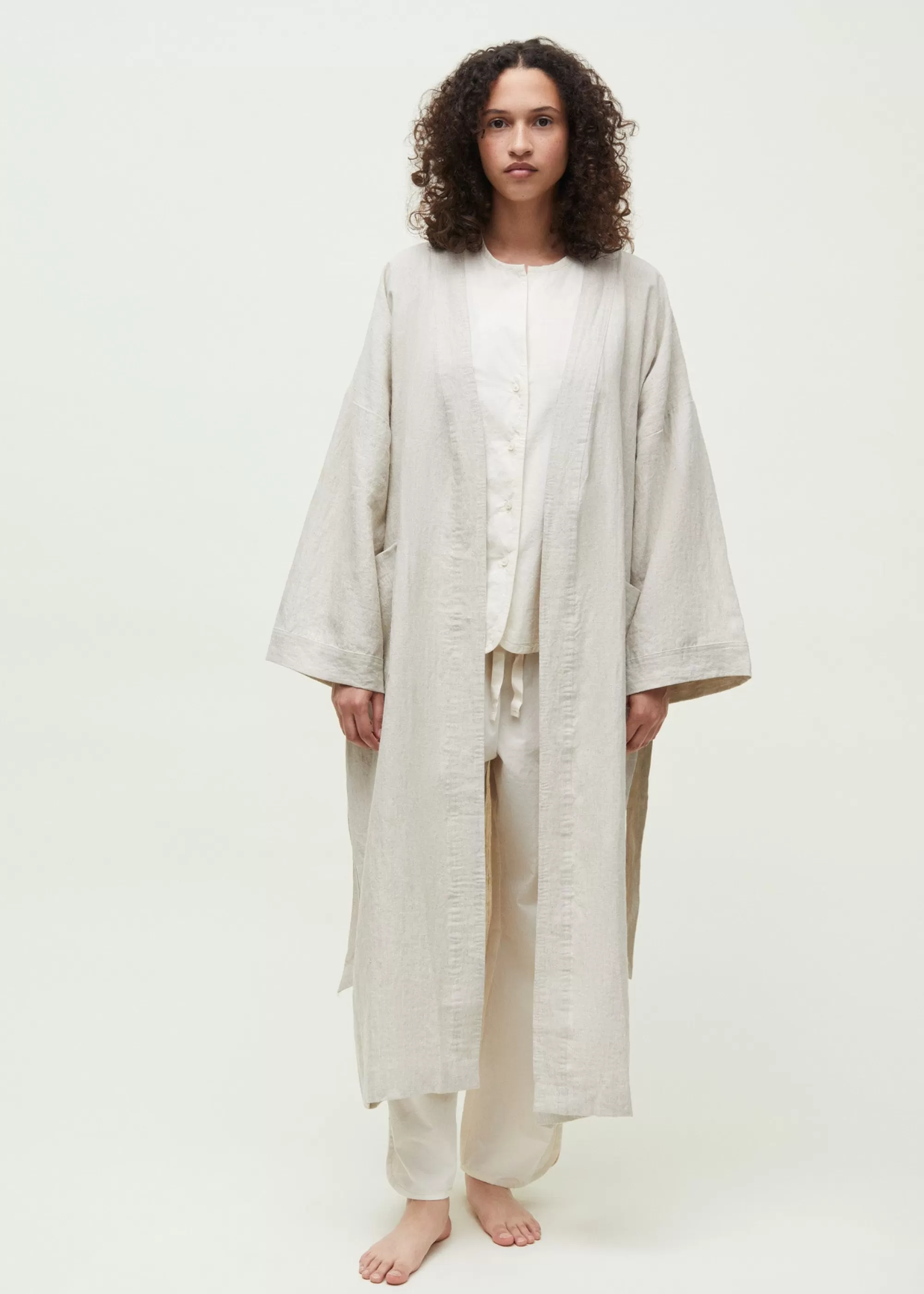 Badekåber<aiayu Kimono linen Pure Nature