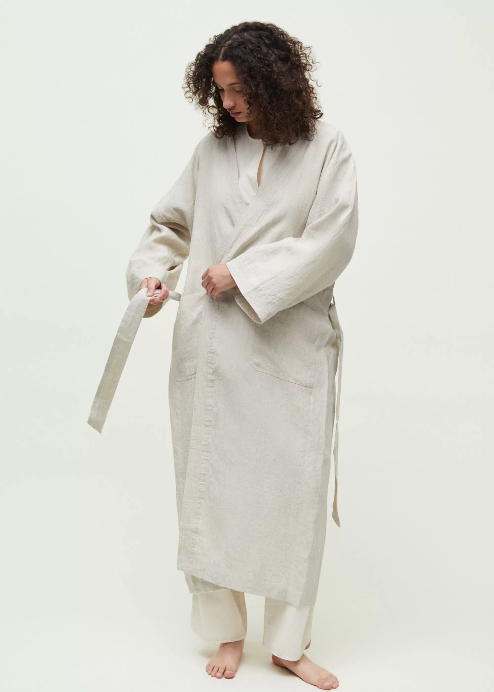 Badekåber<aiayu Kimono linen Pure Nature