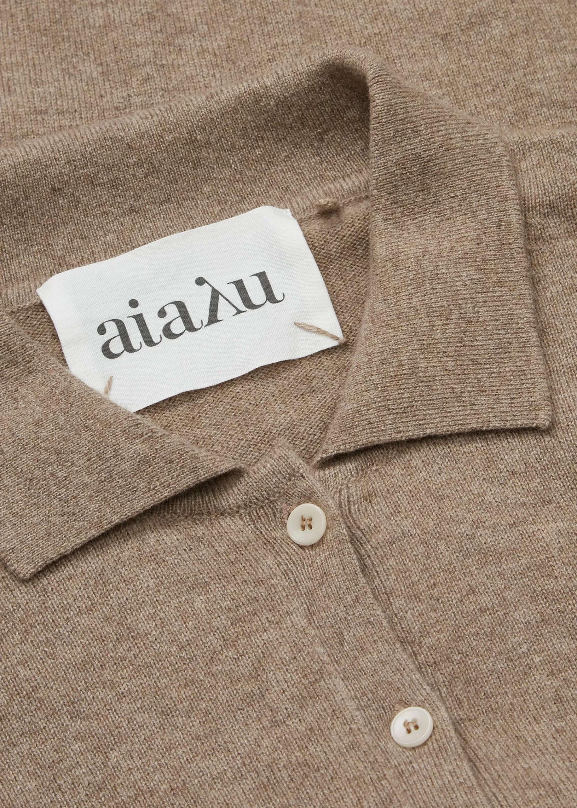 Bluser | Strik<aiayu Leola cashmere long sleeve polo Pure Grain