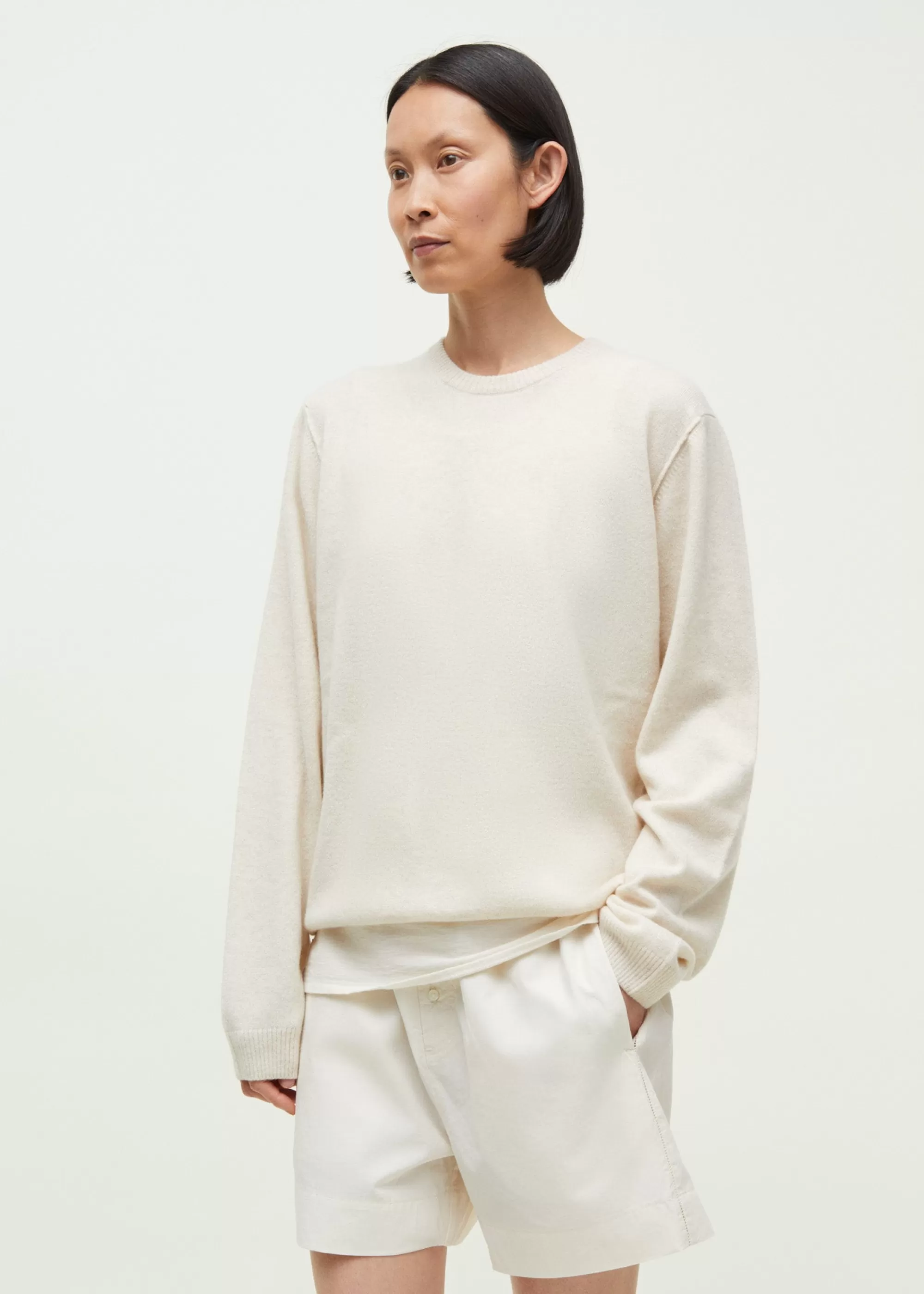 Strik<aiayu Leonardo sweater - pure cashmere Pure Ecru