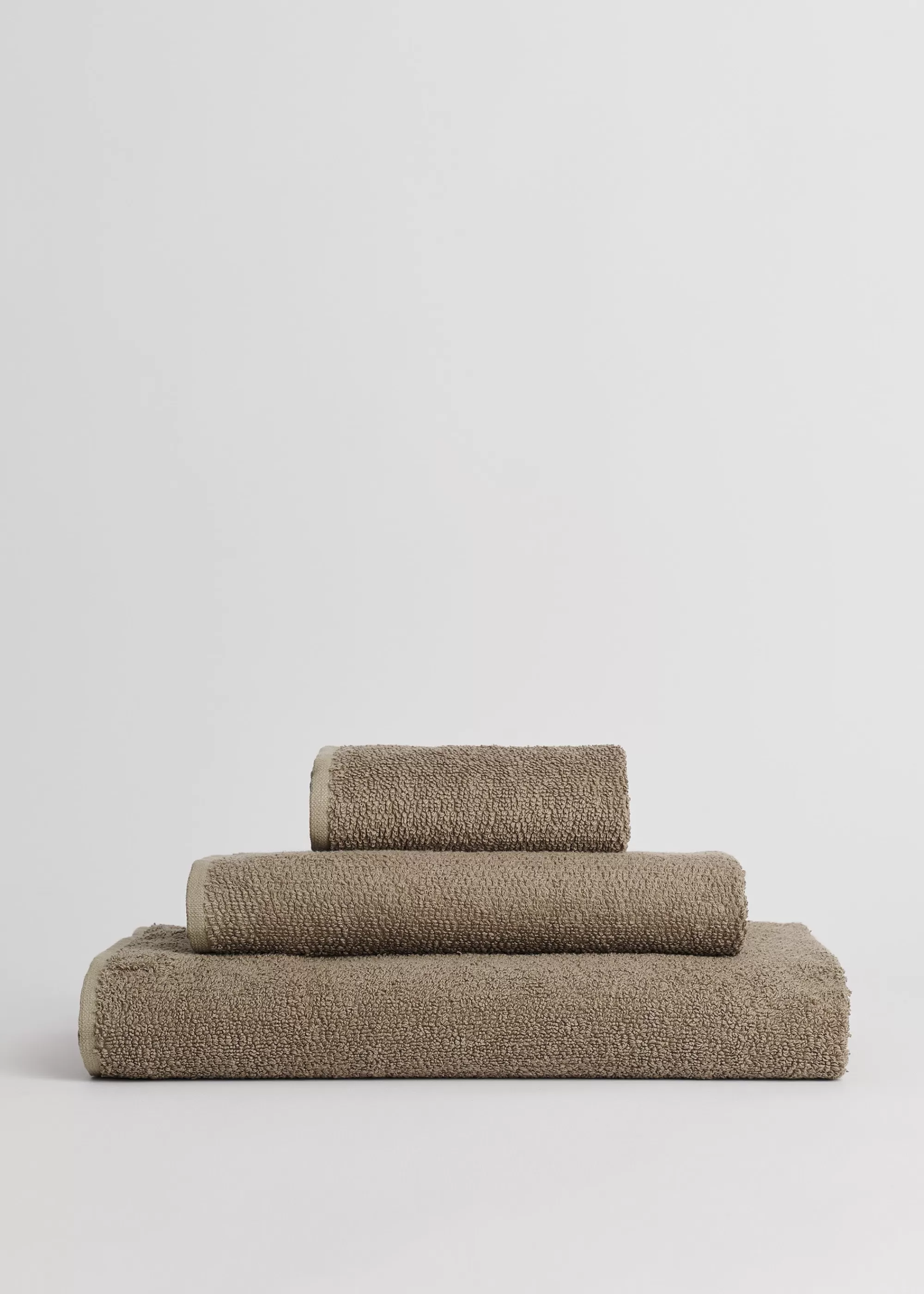 Håndklæder<aiayu Linen towels (set of 3 pcs) Earth
