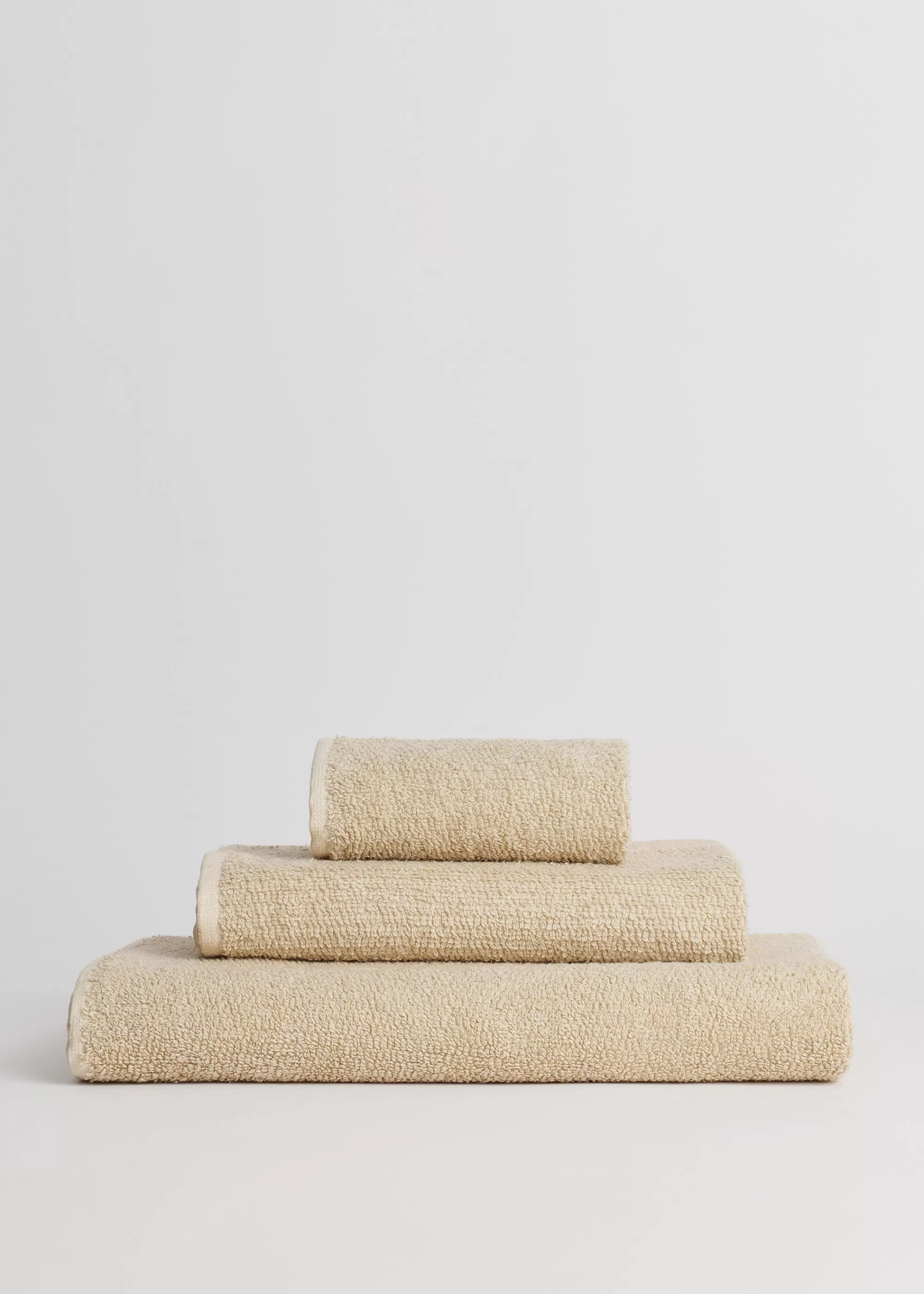 Håndklæder<aiayu Linen towels (set of 3 pcs) Pure nature
