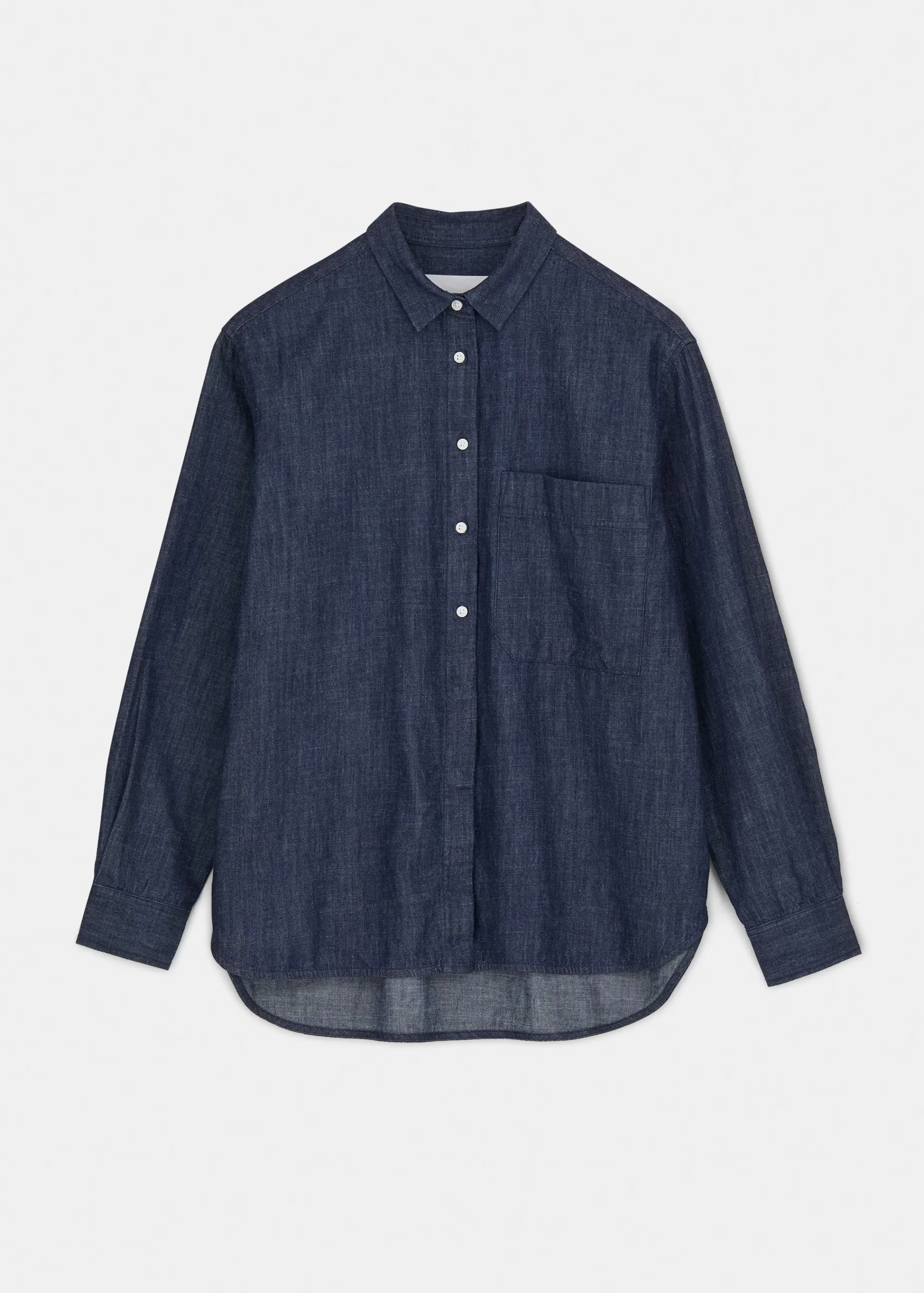 Skjorter<aiayu Lynette shirt denim Dark Blue Jeans