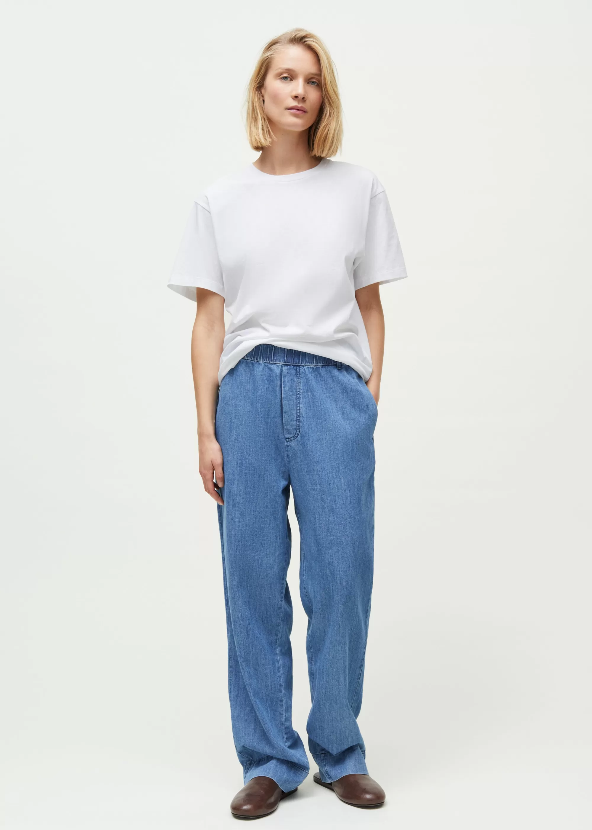 Bukser<aiayu Miles pant denim Iceberg