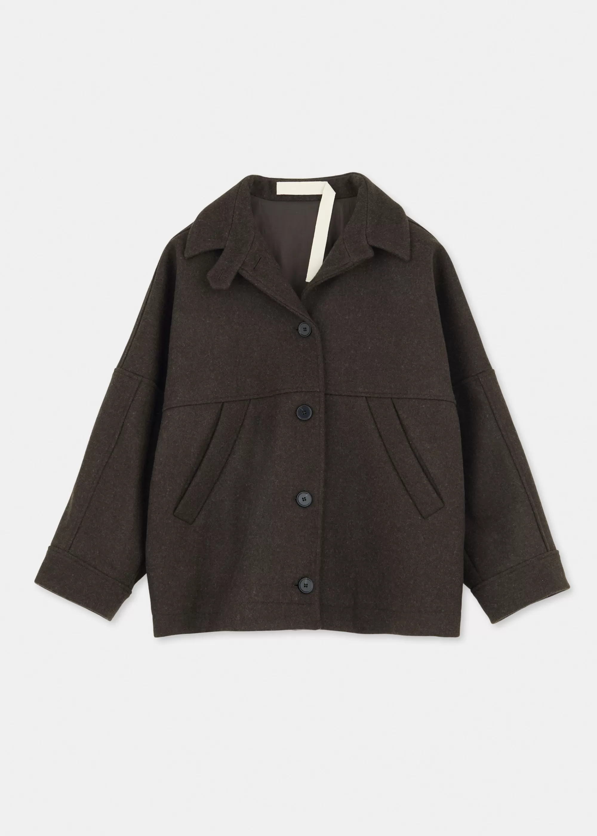 Jakker & Blazere<aiayu Moa jacket - loden wool Pure Dark Brown