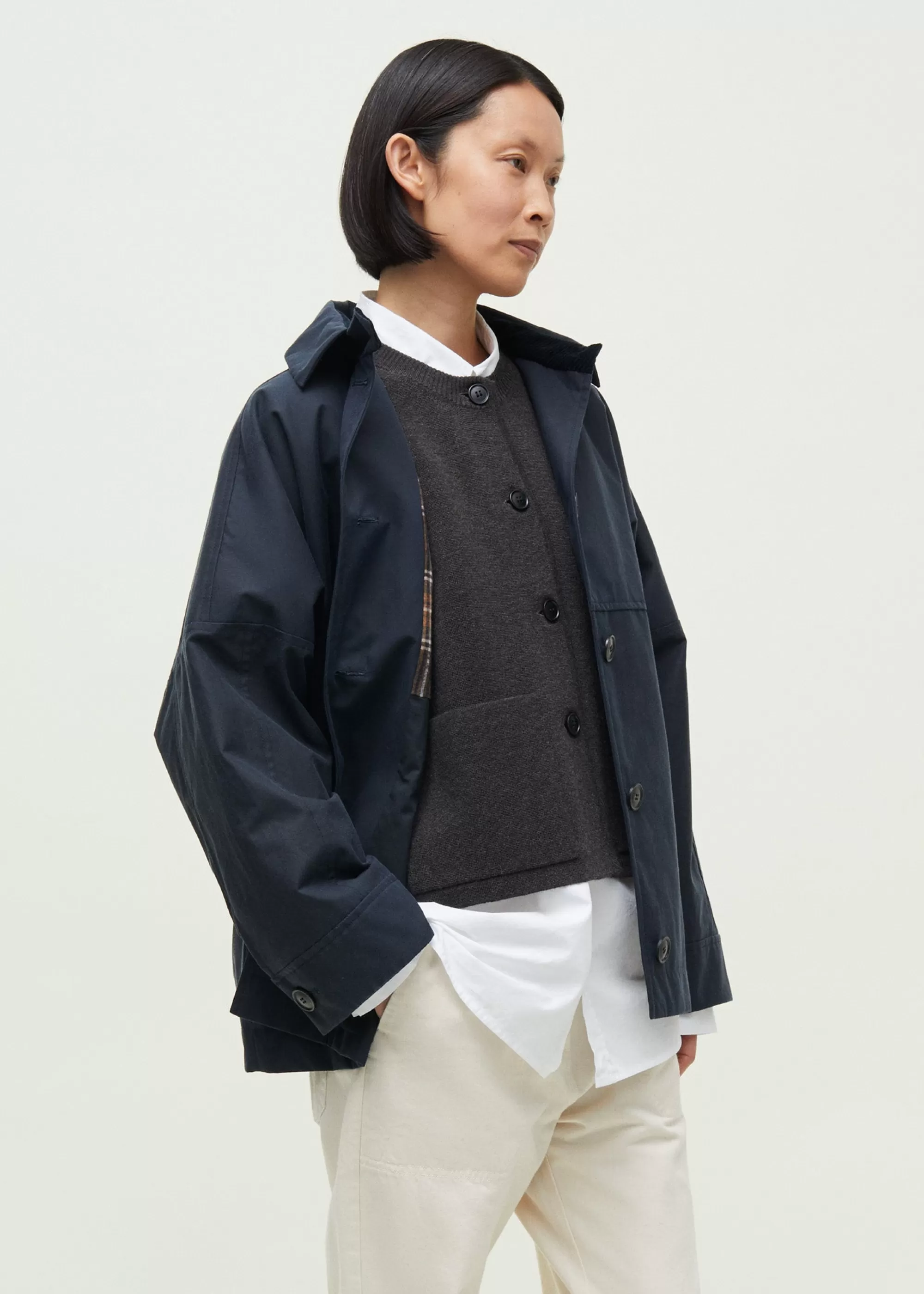 Jakker & Blazere<aiayu Moa jacket - oilskin Navy