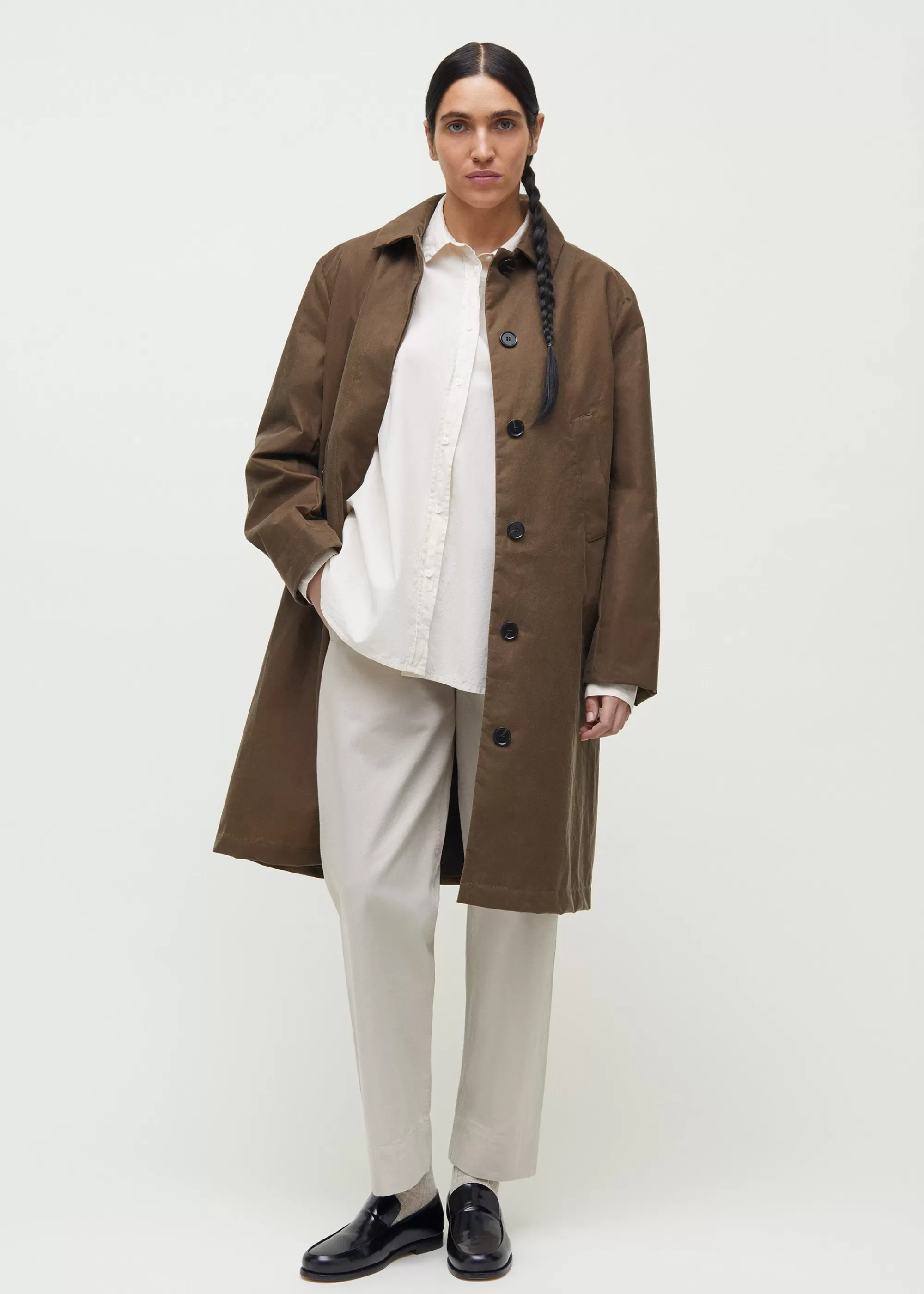 Frakker<aiayu Noor coat oilskin Bark