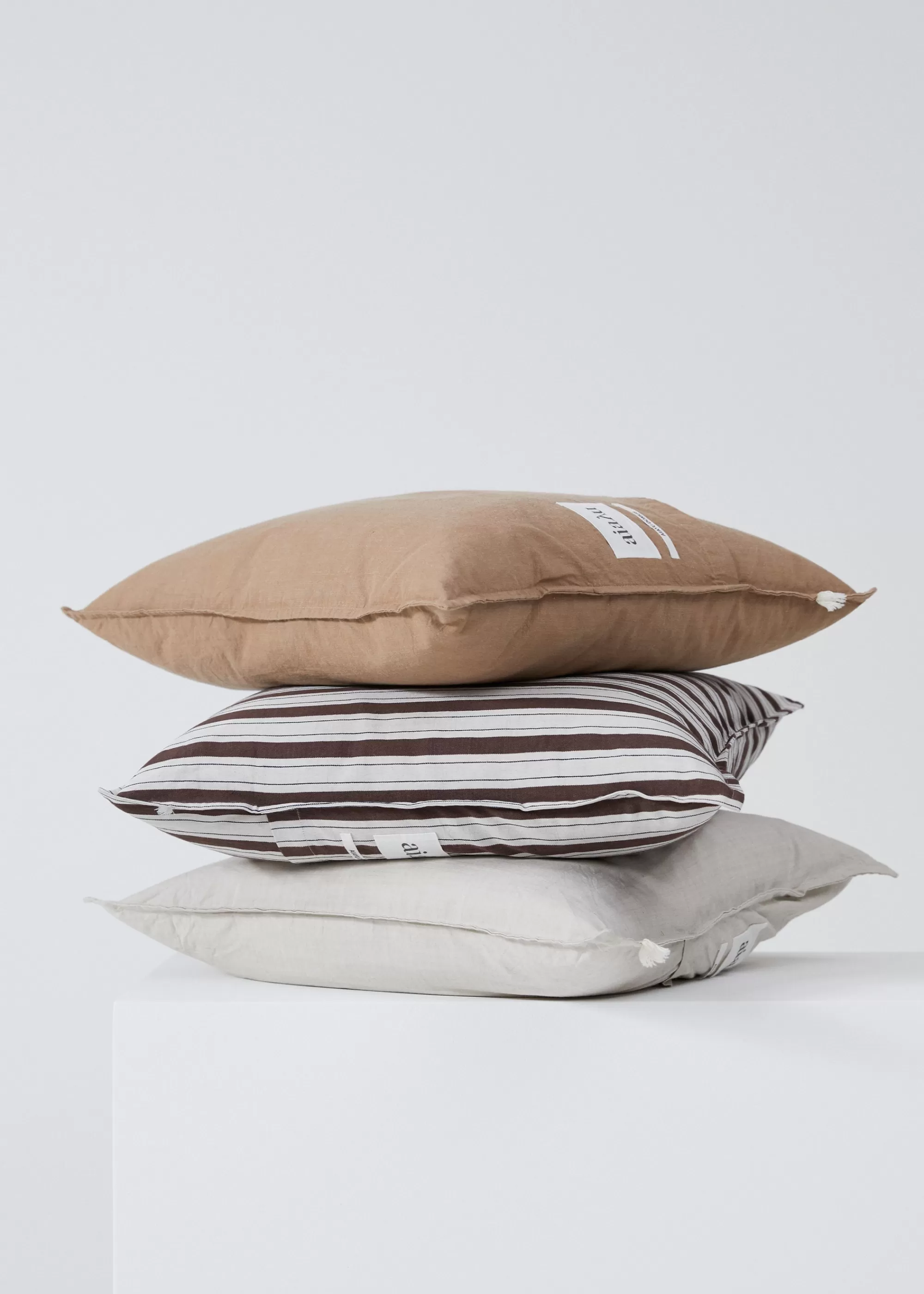 Puder<aiayu Pillow cotton slub - 50x50 Light Tabacco
