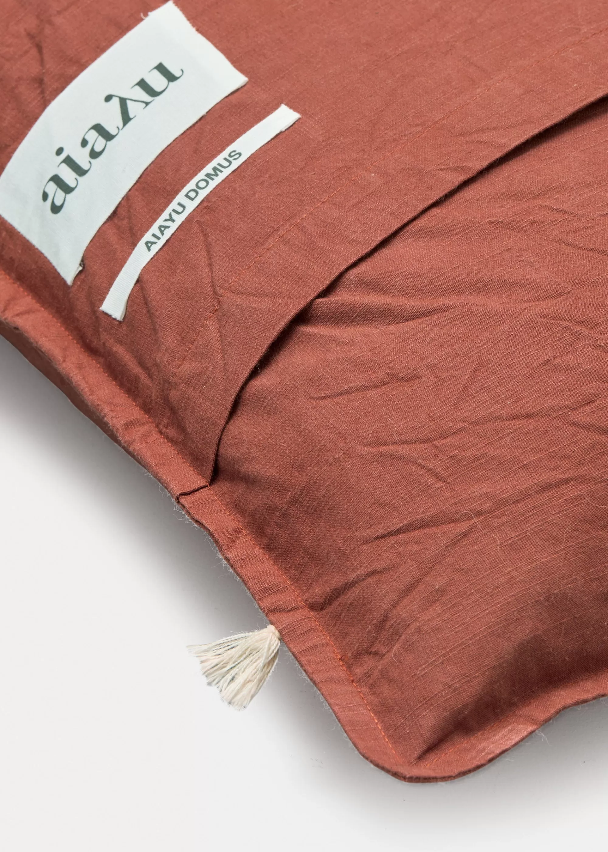 Puder<aiayu Pillow cotton slub - 50x50 Terracotta