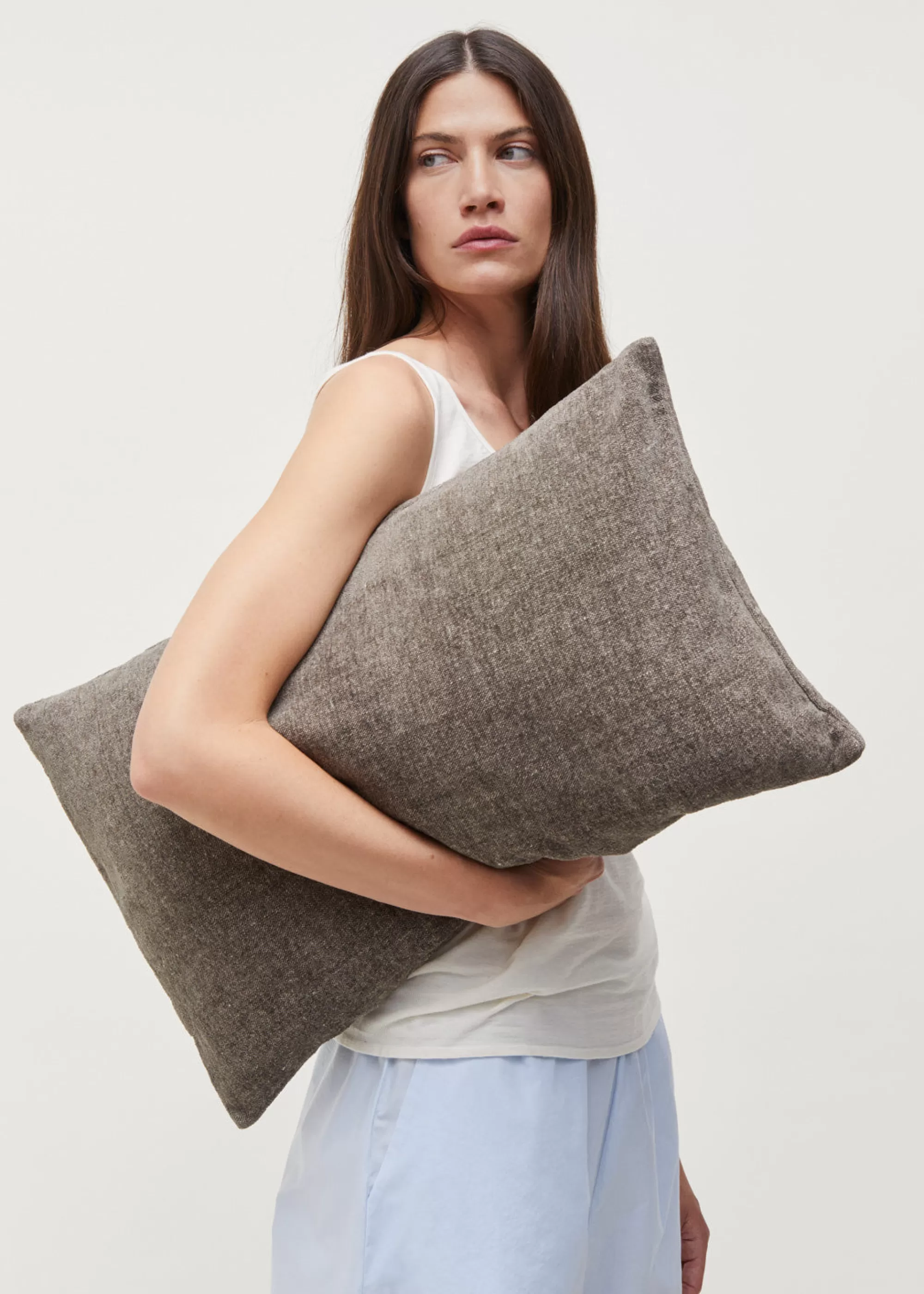 Puder<aiayu Pillow terry linen - 40x60 Earth