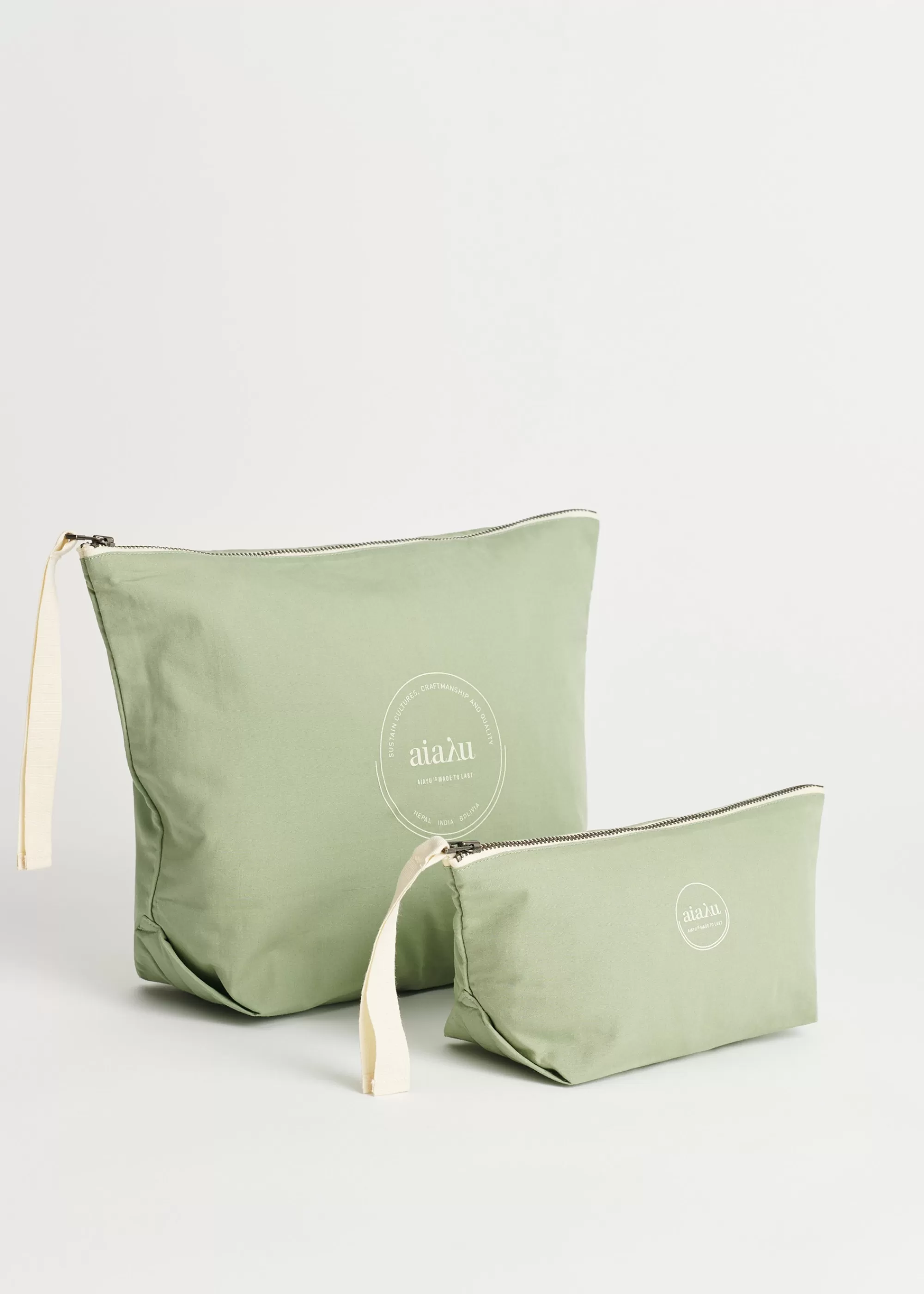 Pouches<aiayu Pouch heavy poplin Hedge Green