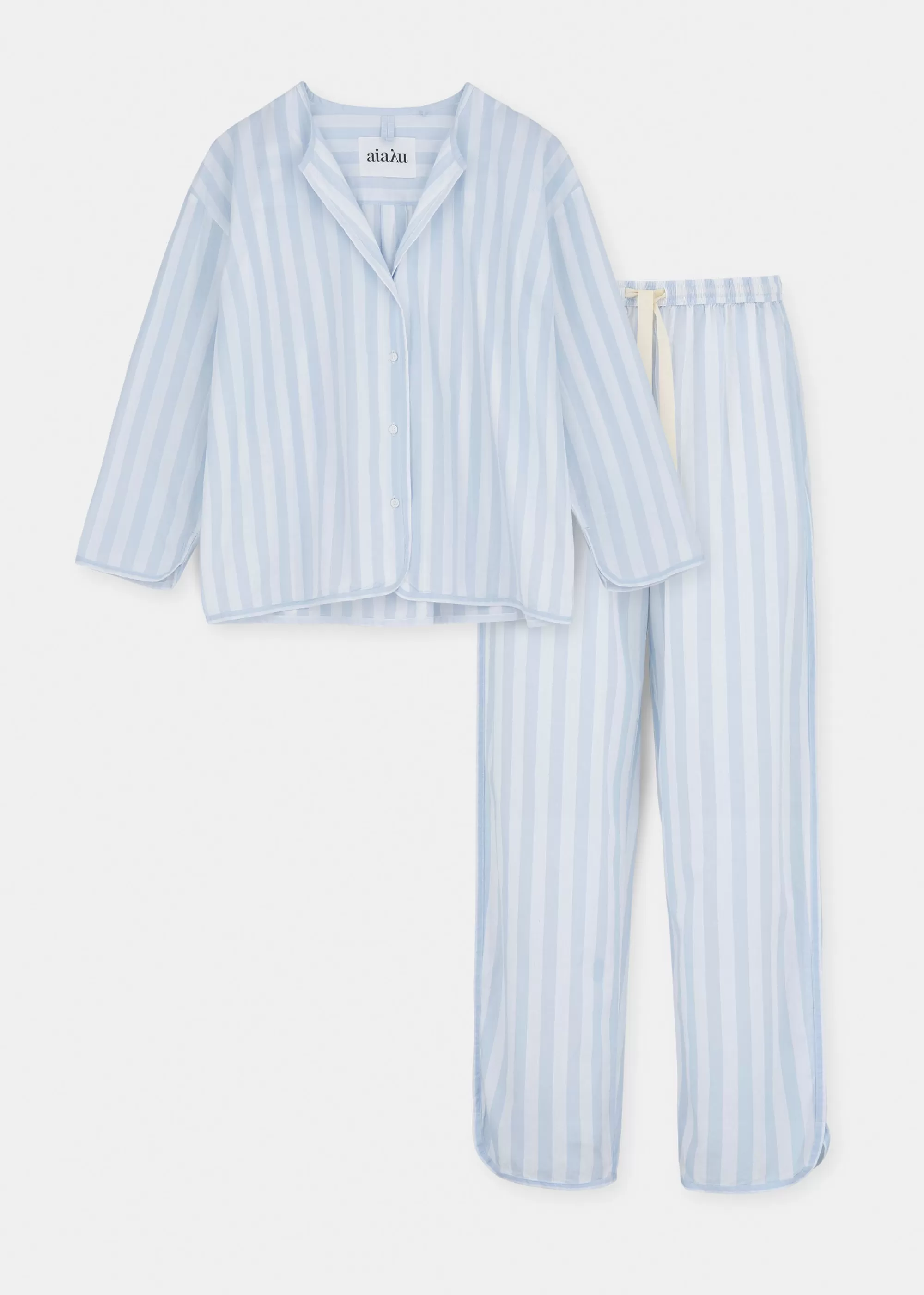 Pyjamas<aiayu Pyjamas poplin Mix Blue Eyes