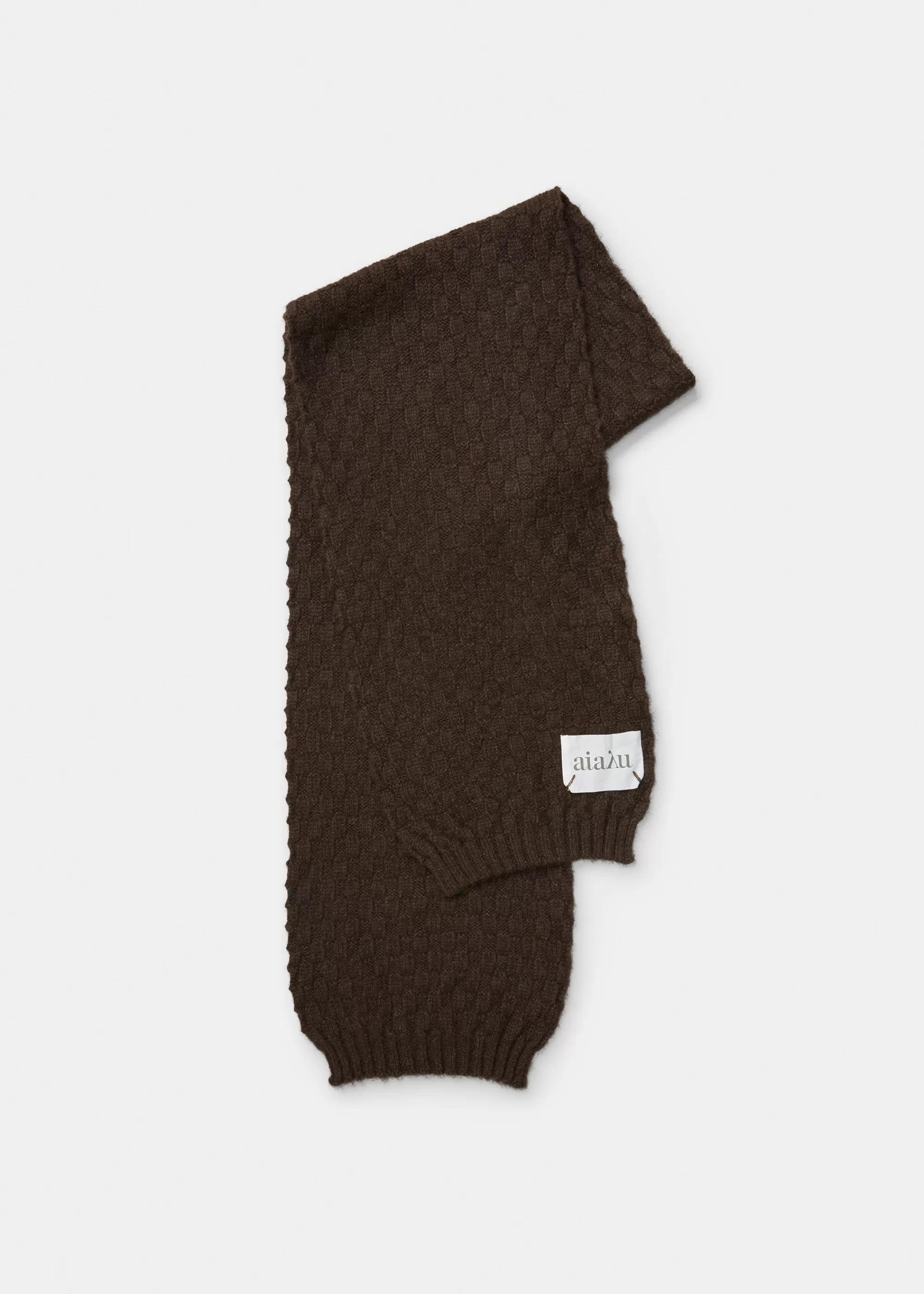 Tørklæder<aiayu Ribi yak scarf Pure Dark Brown