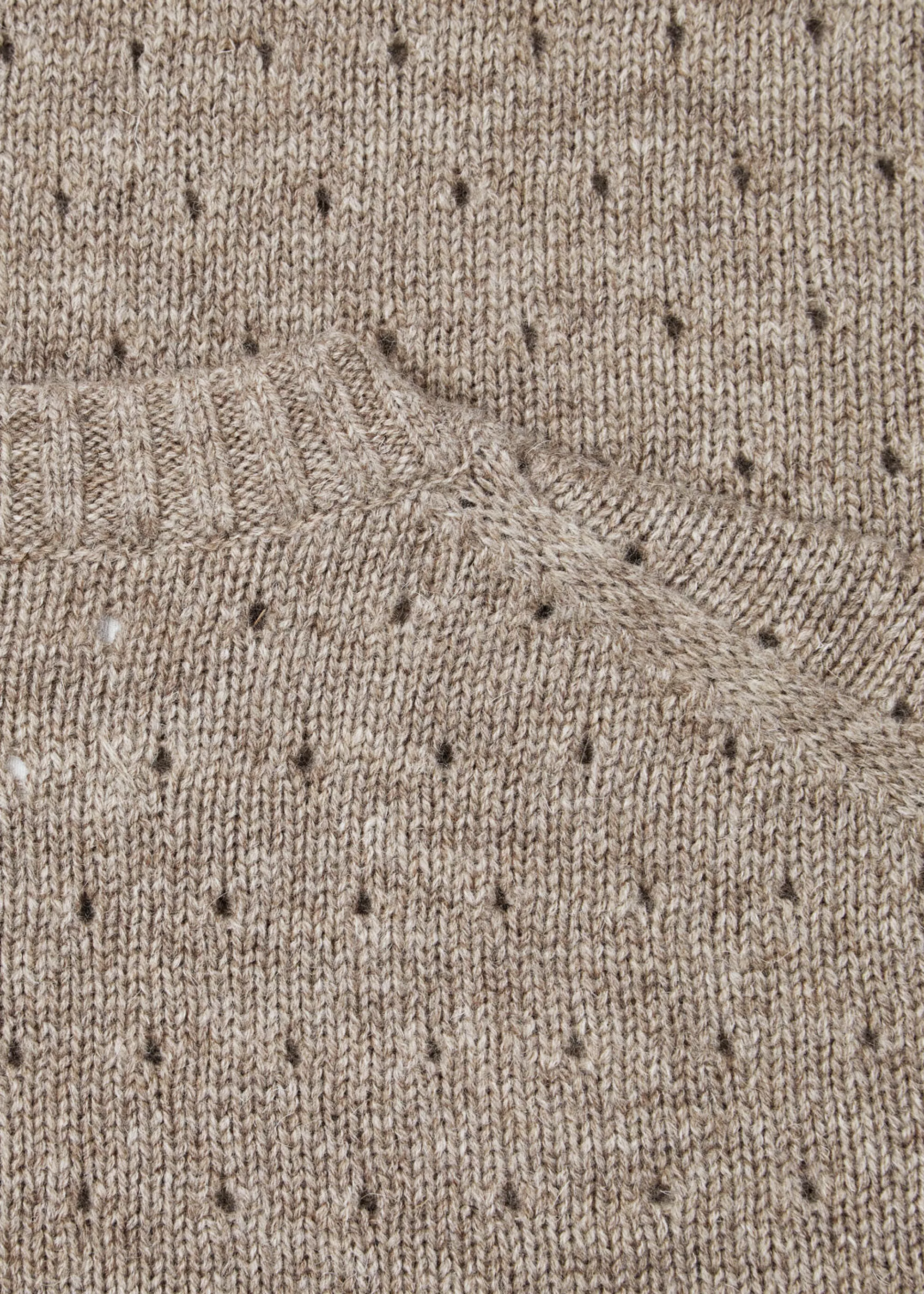 Strik<aiayu Saga dot wool sweater Pure Soil