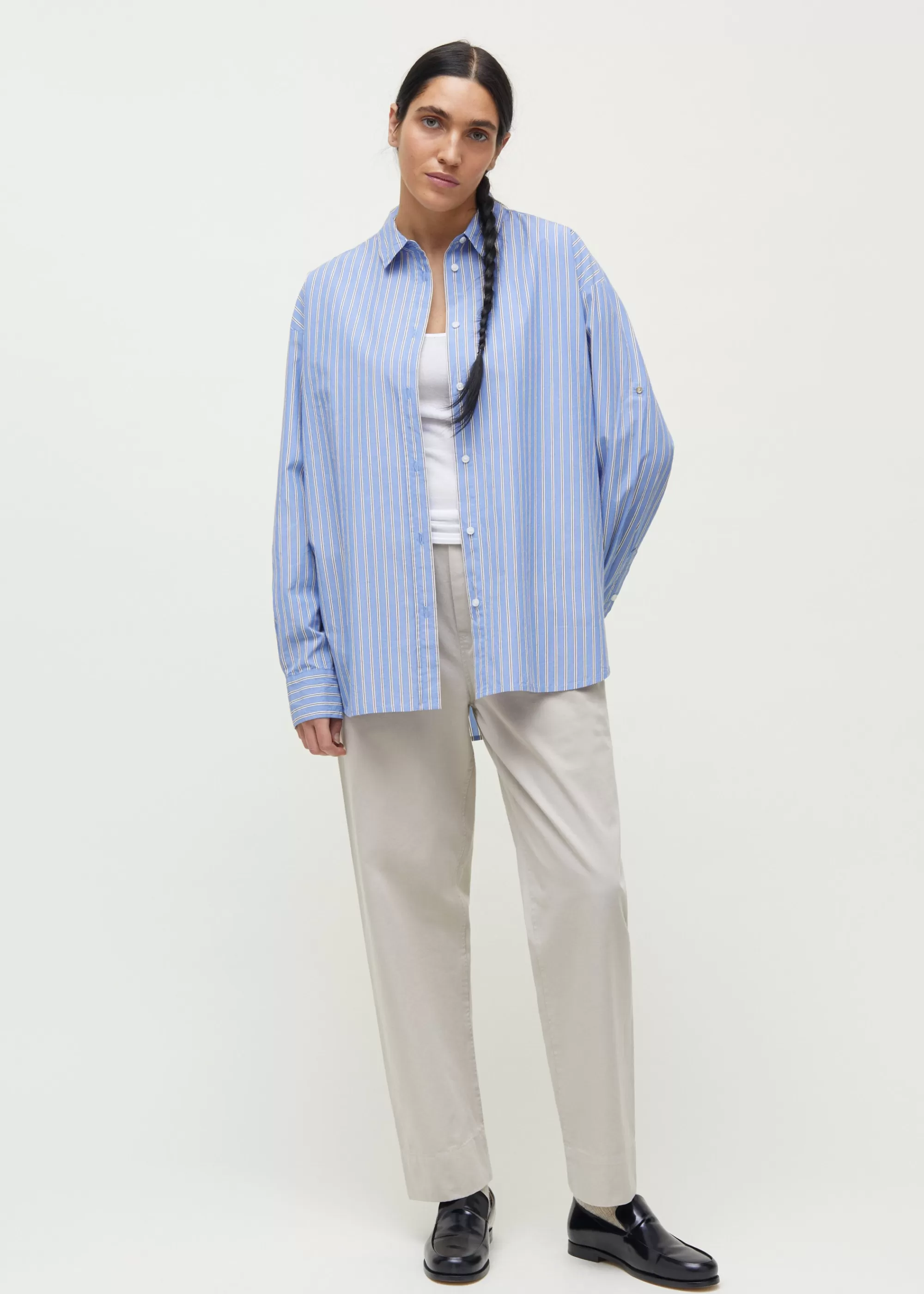 Skjorter<aiayu Shirt striped Mix Baby Blue