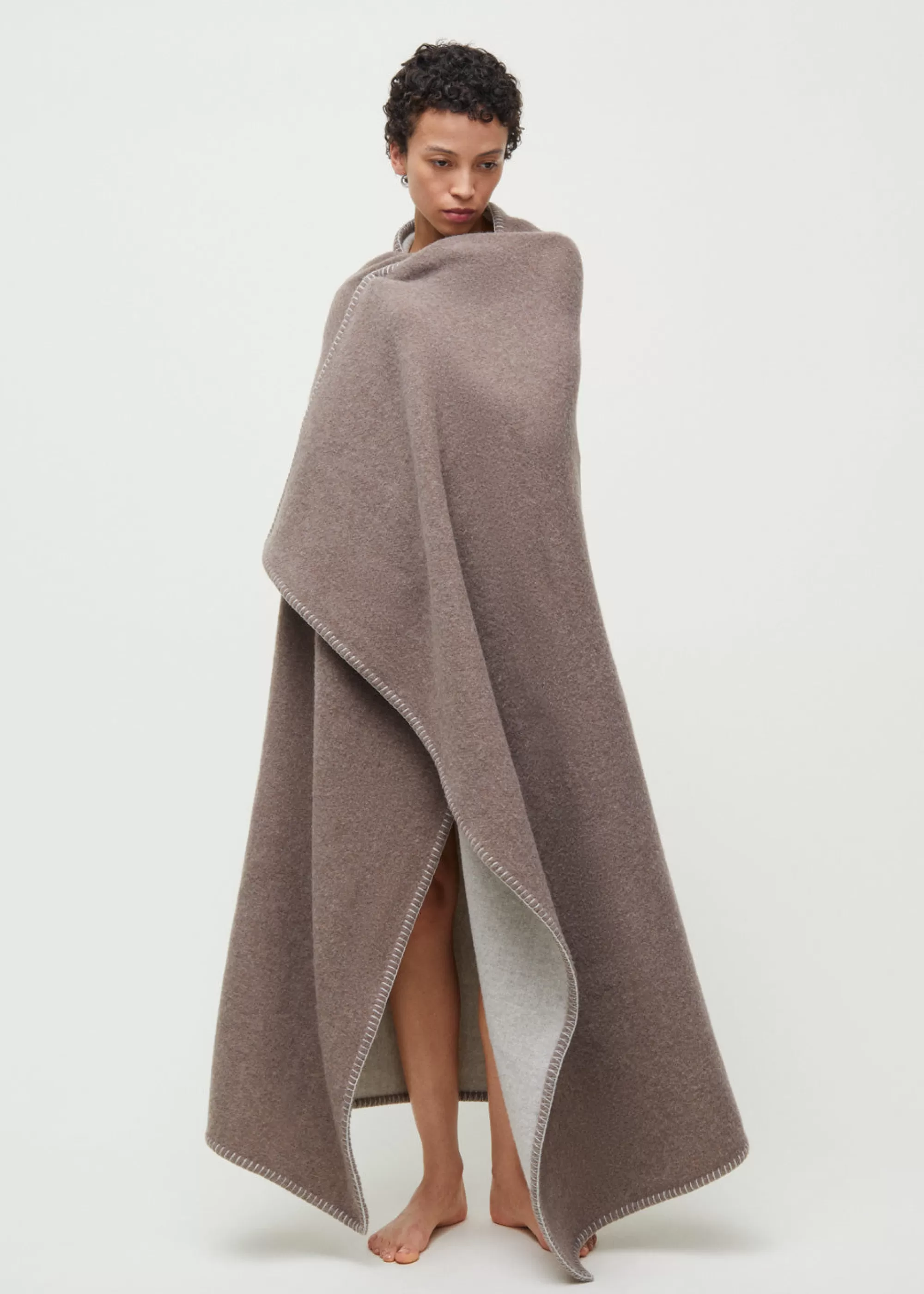 Plaider<aiayu Veda recycled wool throw Mix Brown