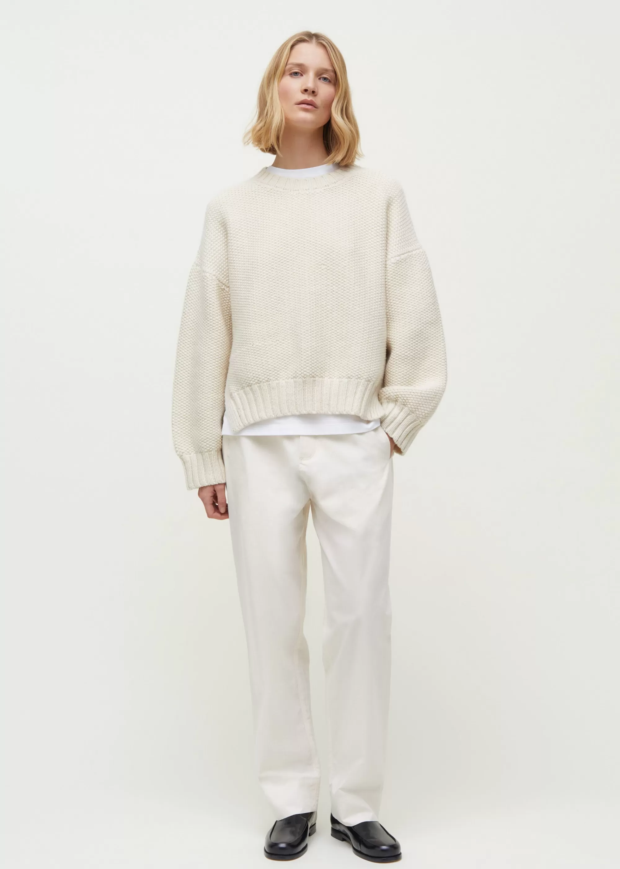 Strik<aiayu Vetla wool sweater Pure Ecru