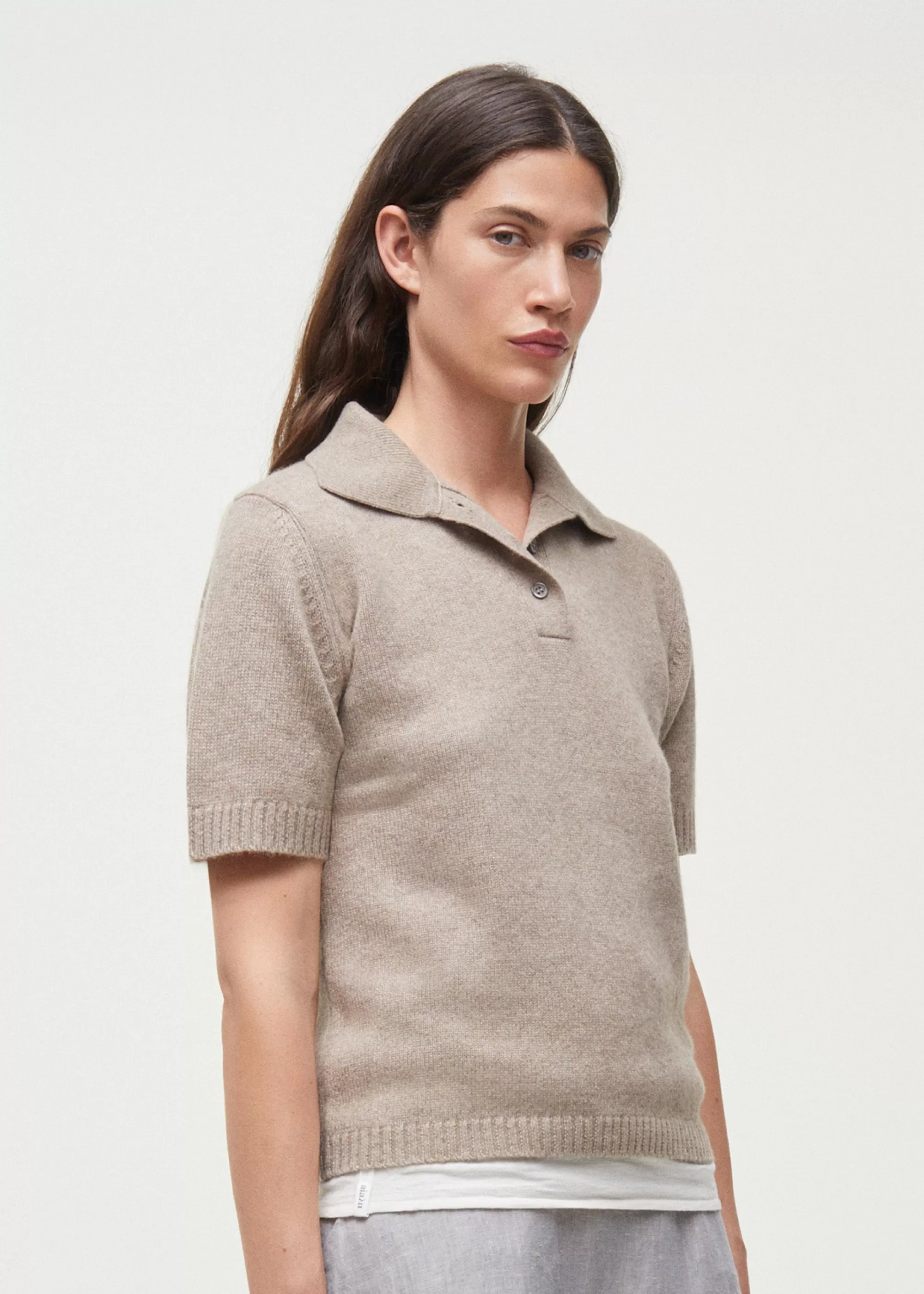 Bluser | Strik<aiayu Vida cashmere polo neck t-shirt Pure Grain