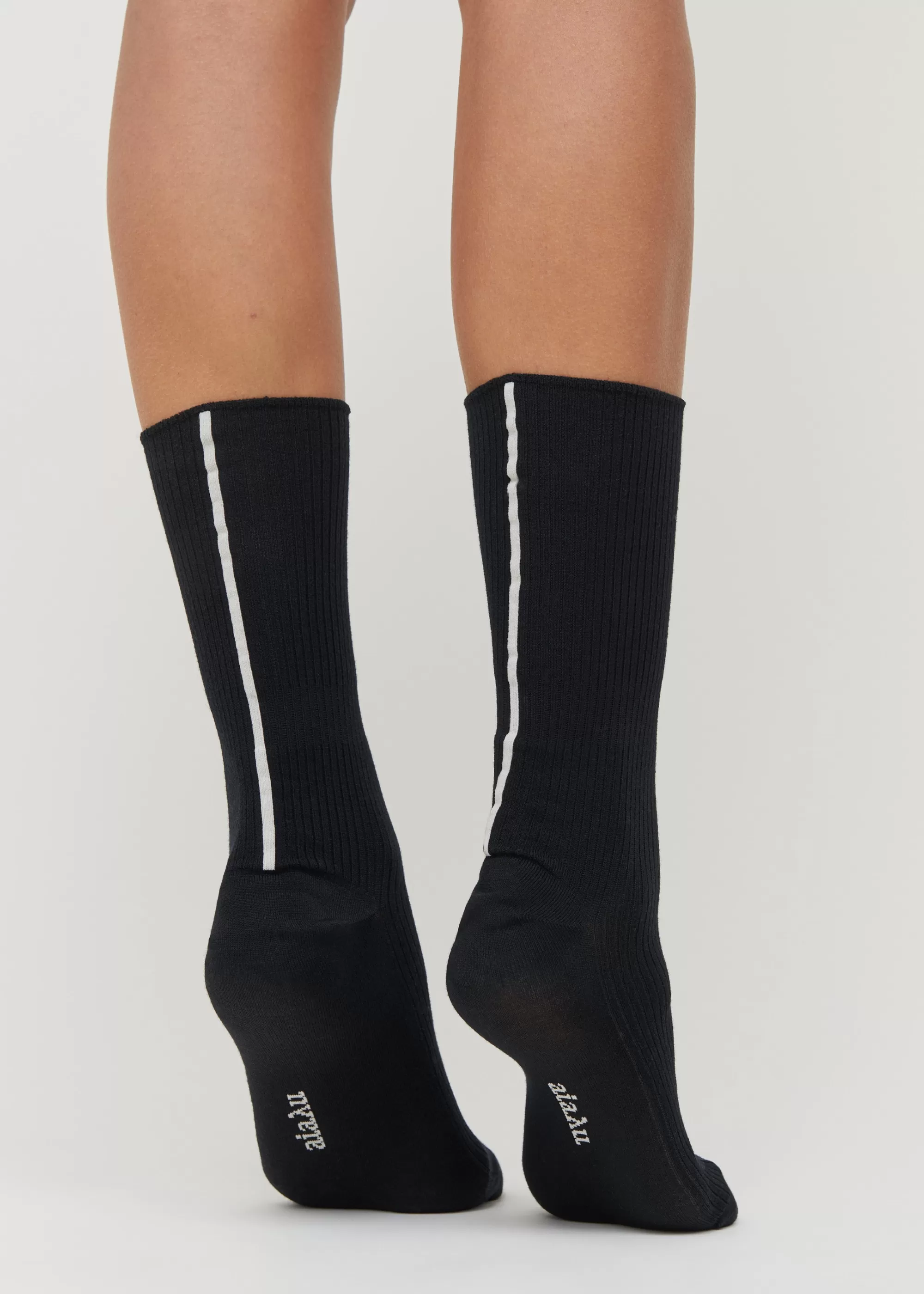 Strømper<aiayu Wool detailed socks Mix Black