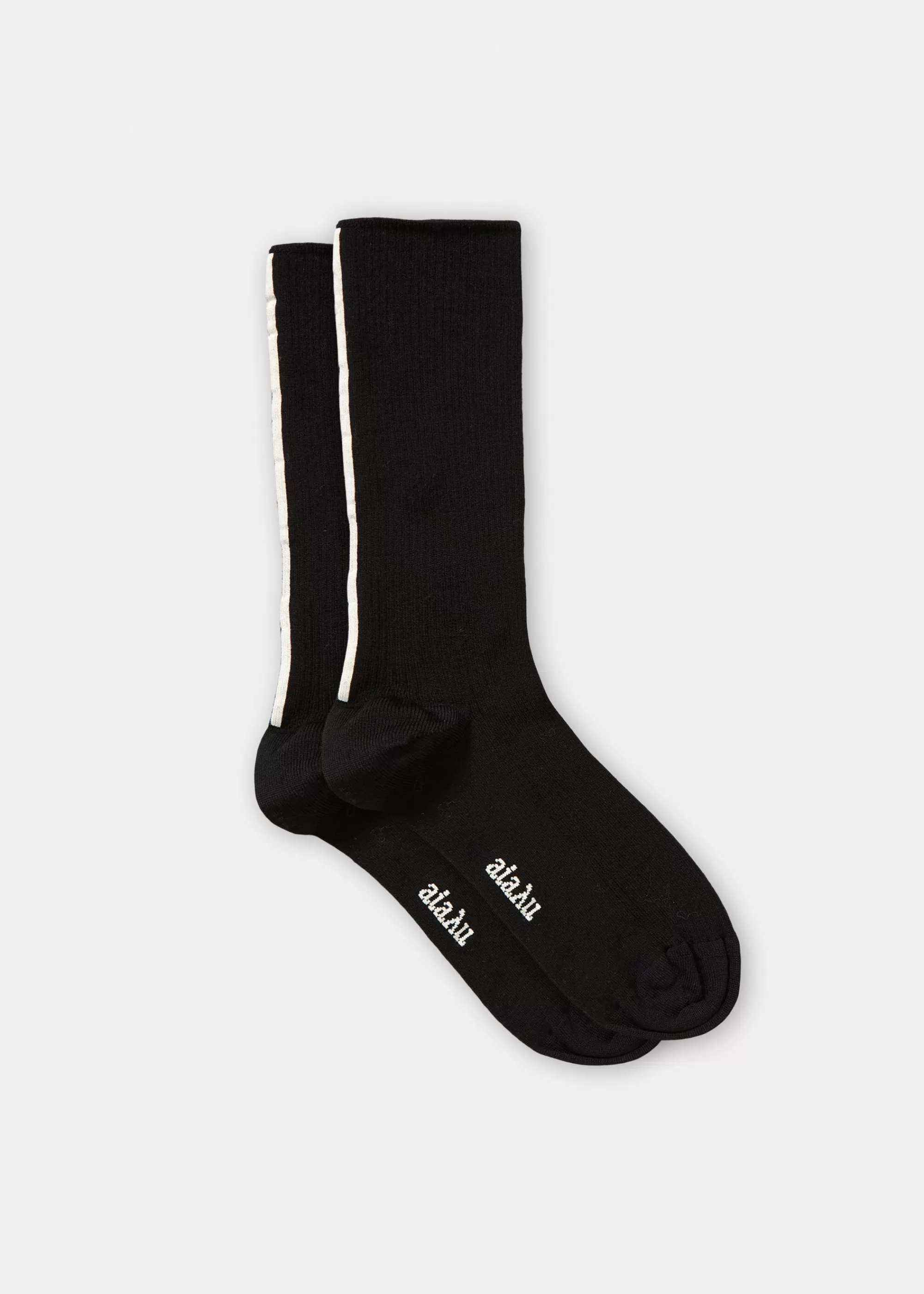 Strømper<aiayu Wool detailed socks Mix Black