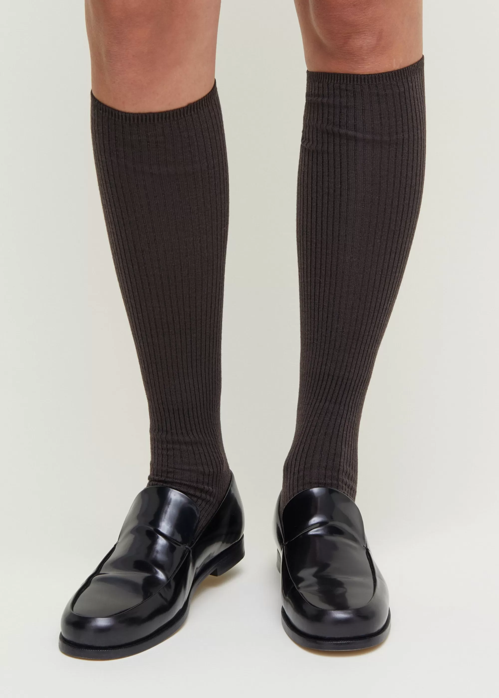 Strømper<aiayu Wool knee socks Brown